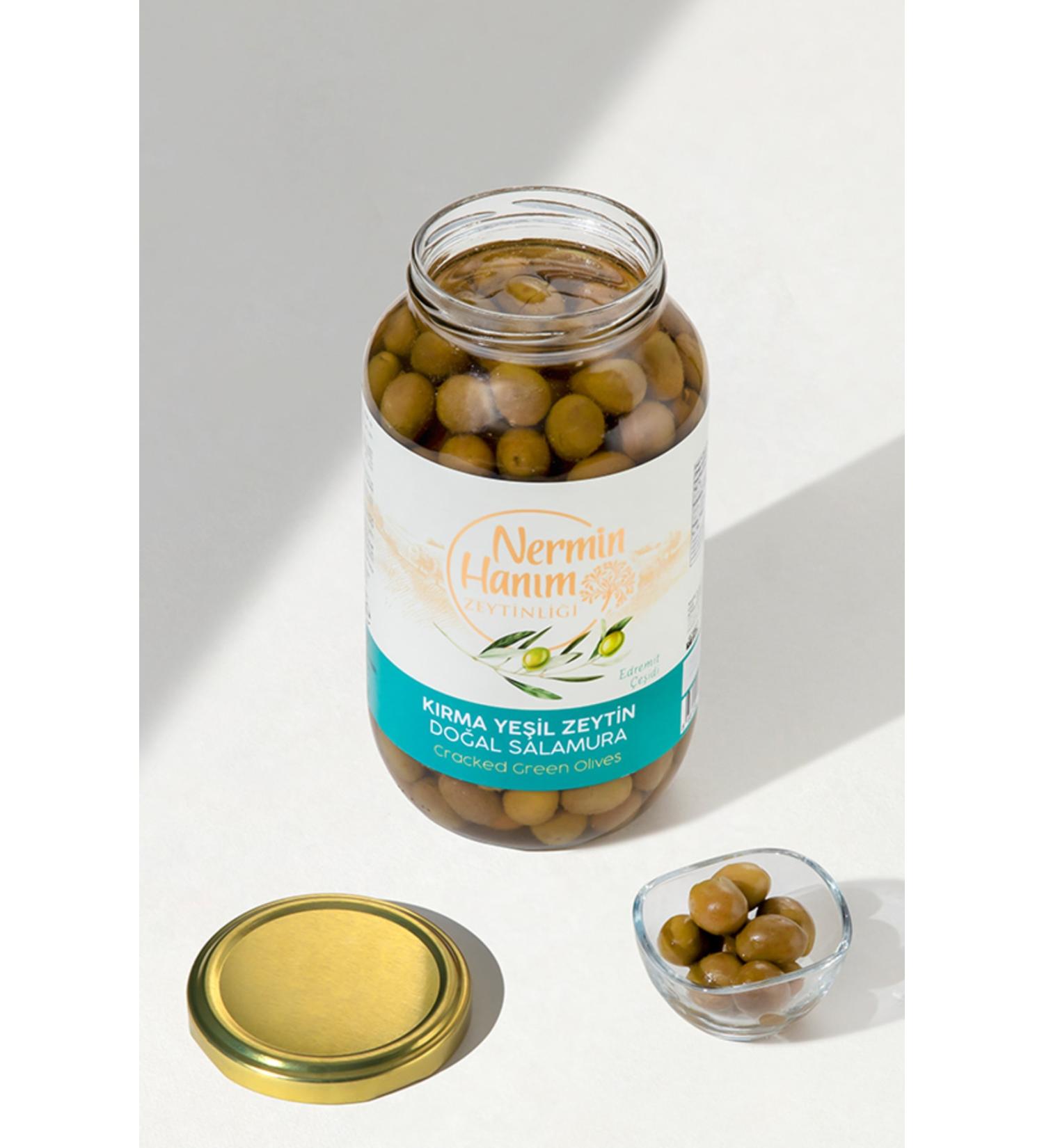 Nermin Han m Olive Grove Edremit Green Cracked Olives (950 gr)