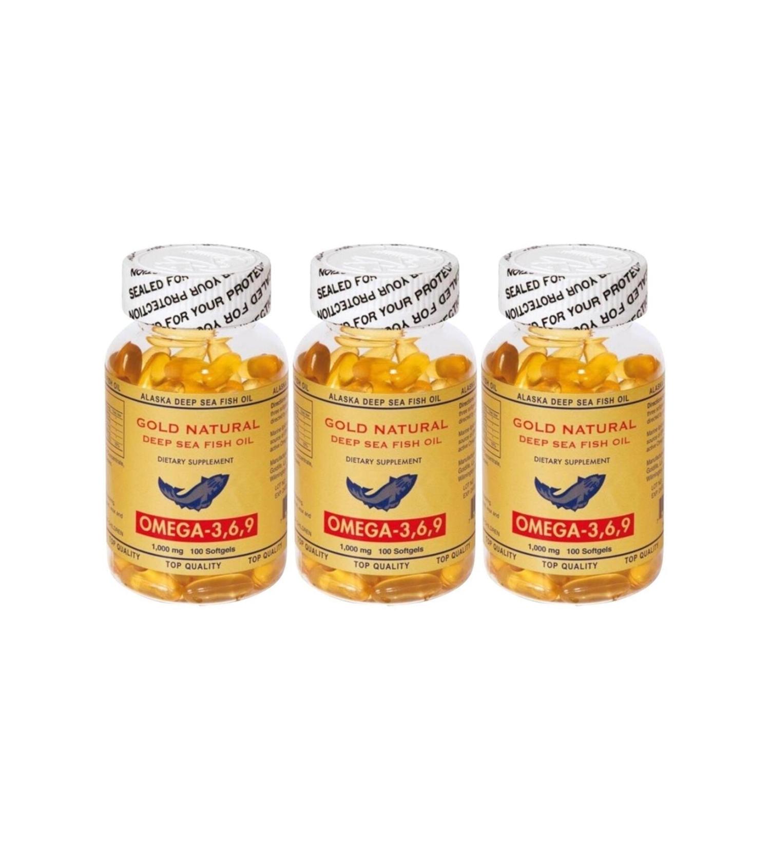 Gold Natural Omega 3-6-9 1000 Mg Fish Oil 3x100 Softgel