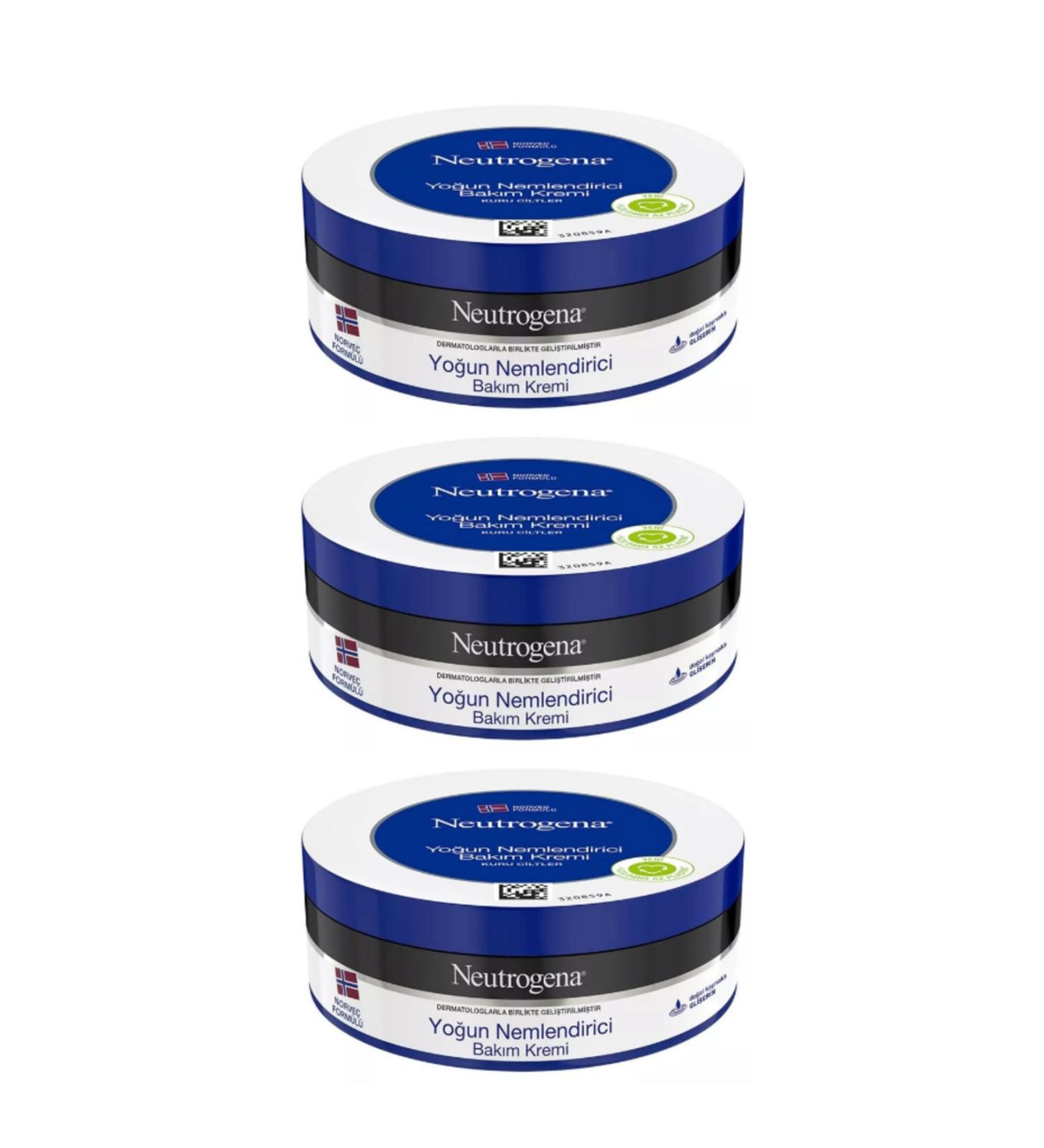 Neutrogena Norwegian Formula Intensive Moisturizing Care Cream 200 ml 3 Pieces - Buy Online on GoSupps.com