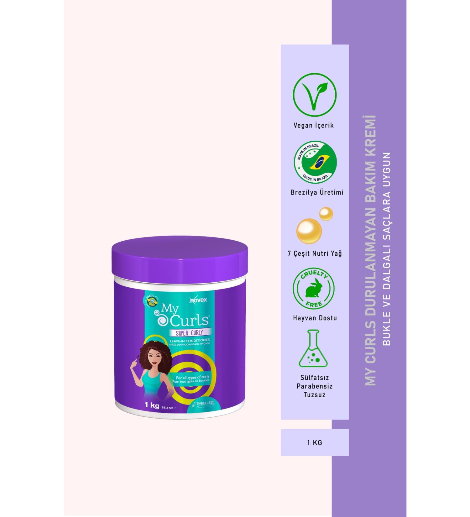 NOVEX My Curls - Curl Defining 7 Types of Nutri Oil Leave-In Hair Care Cream 1kg - Buy Online on GoSupps.com