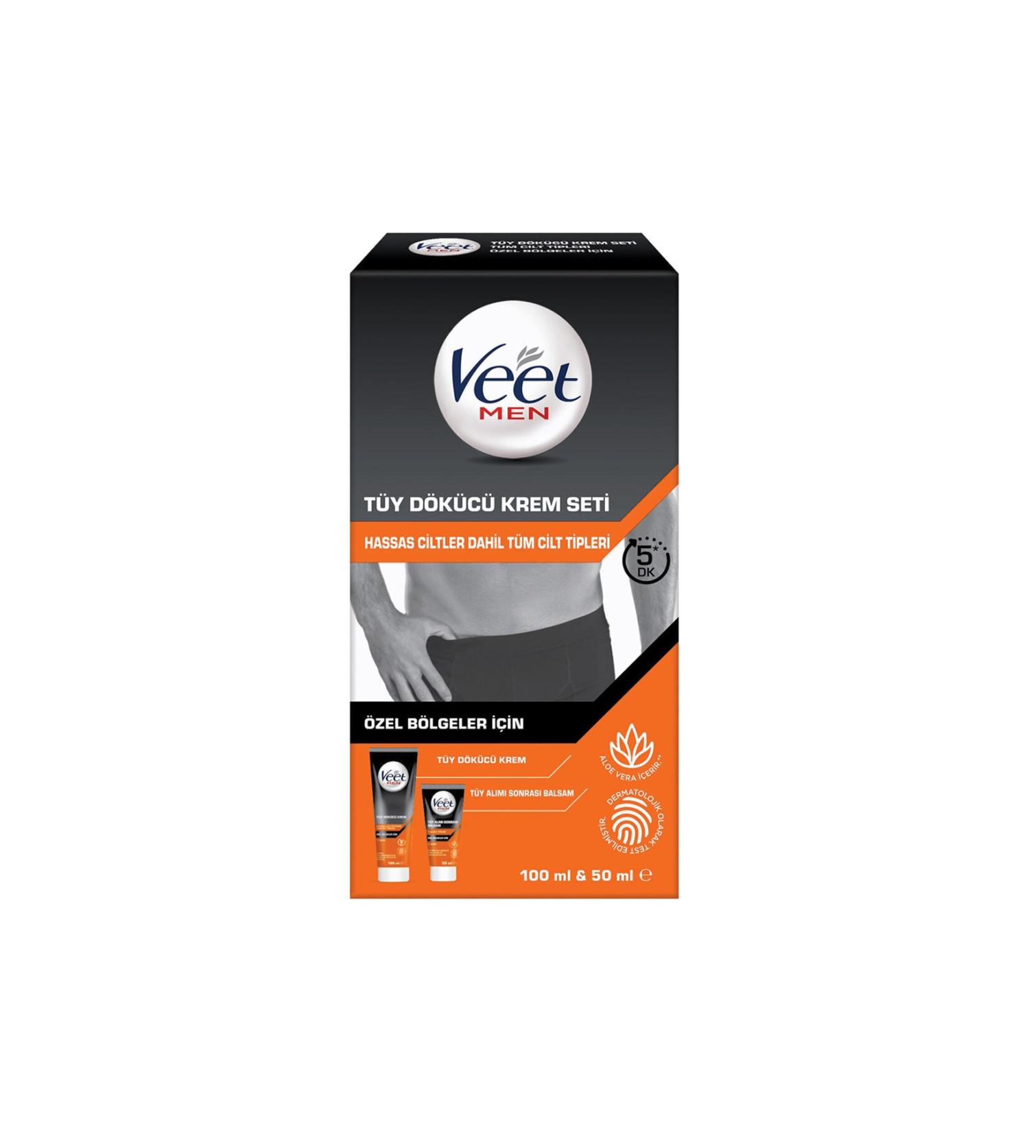 Veet Men Private Area Hair Removal Cream Set 100 50ml - Buy Online on GoSupps.com
