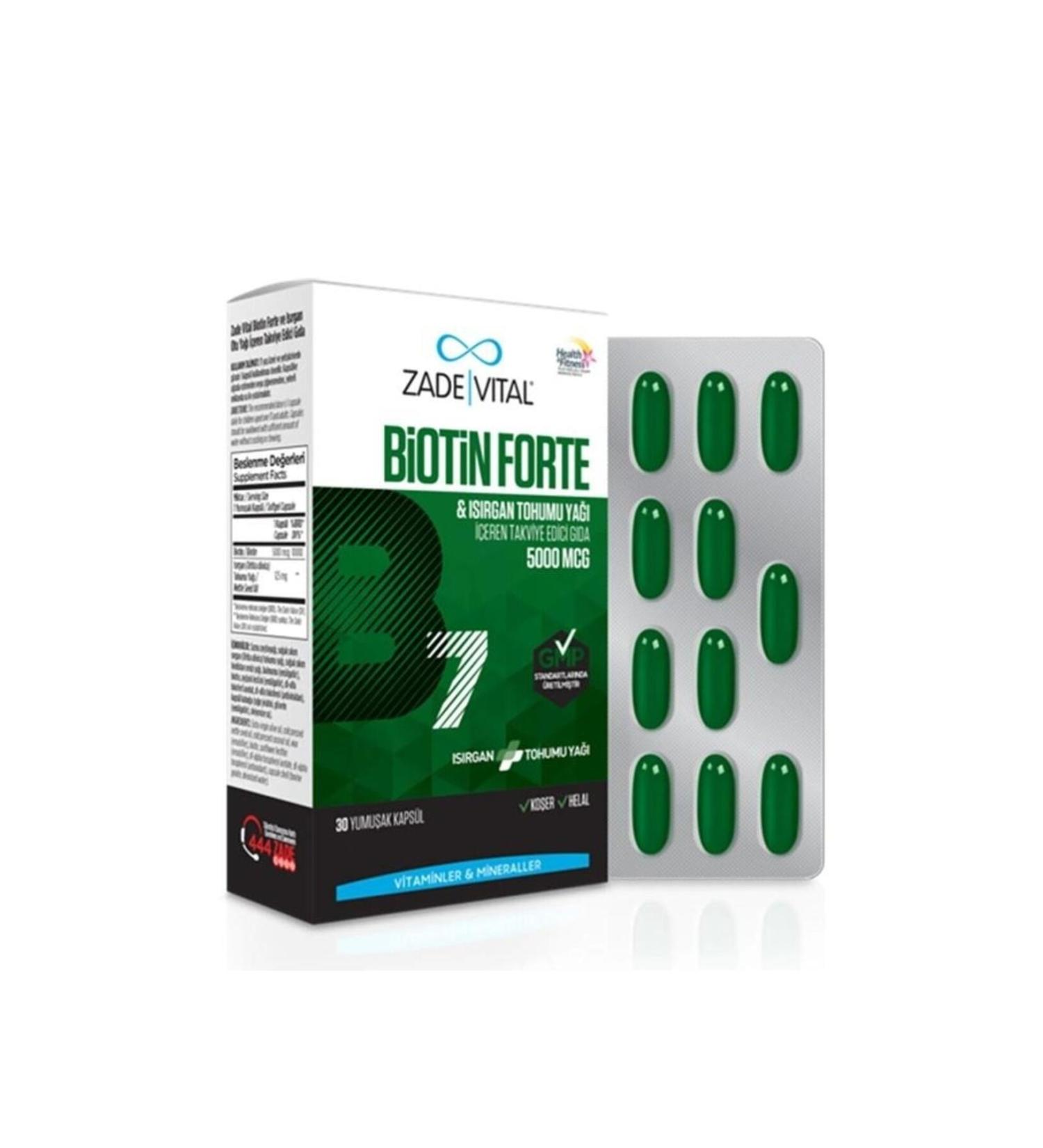 Zade Vital Biotin Forte 30 Softgels