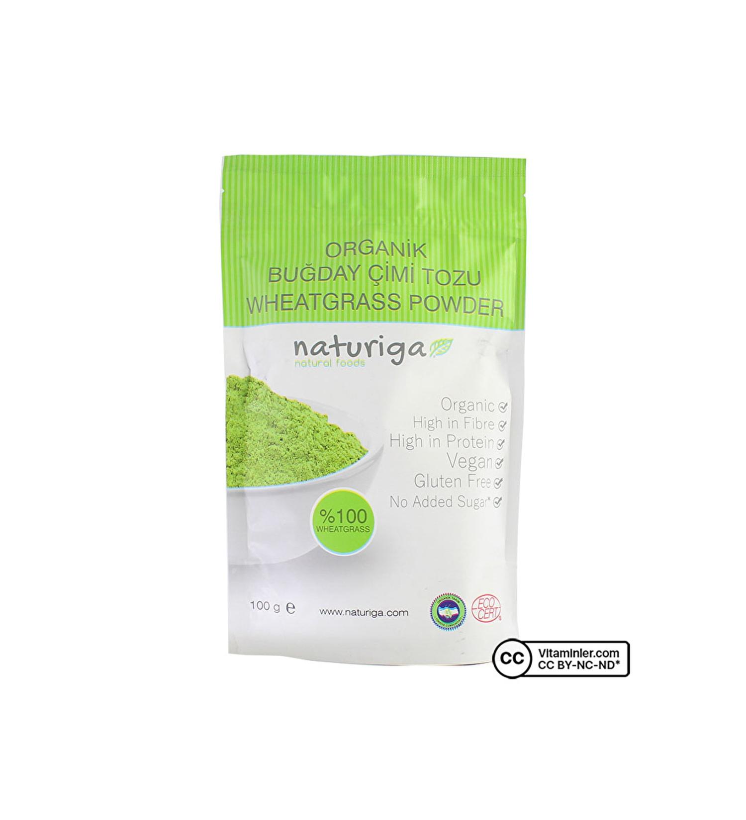 Naturiga Organic Wheat Grass Powder 100 Gr - UNFLAVOURED - Buy Online on GoSupps.com
