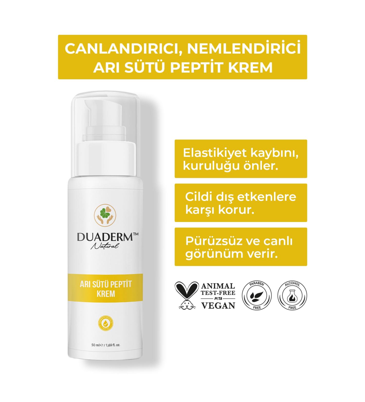 Duaderm Moisturizing Nourishing and Revitalizing Royal Jelly Peptide Cream 50 ml - Buy Online on GoSupps.com