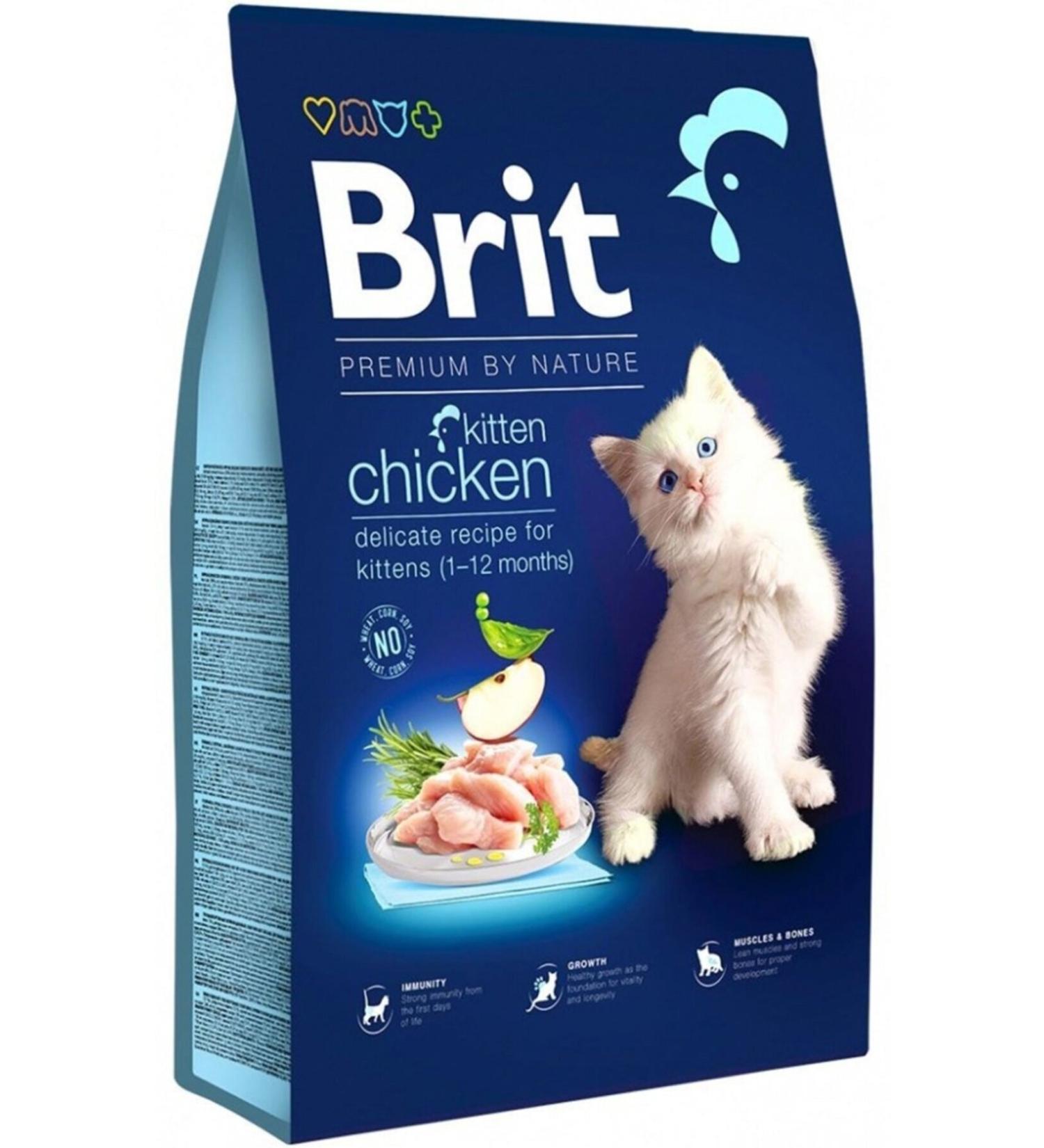 Brit Care Premium By Nature Kitten Chicken and Salmon Kitten Cat Food 8 Kg(skt.09.2023)