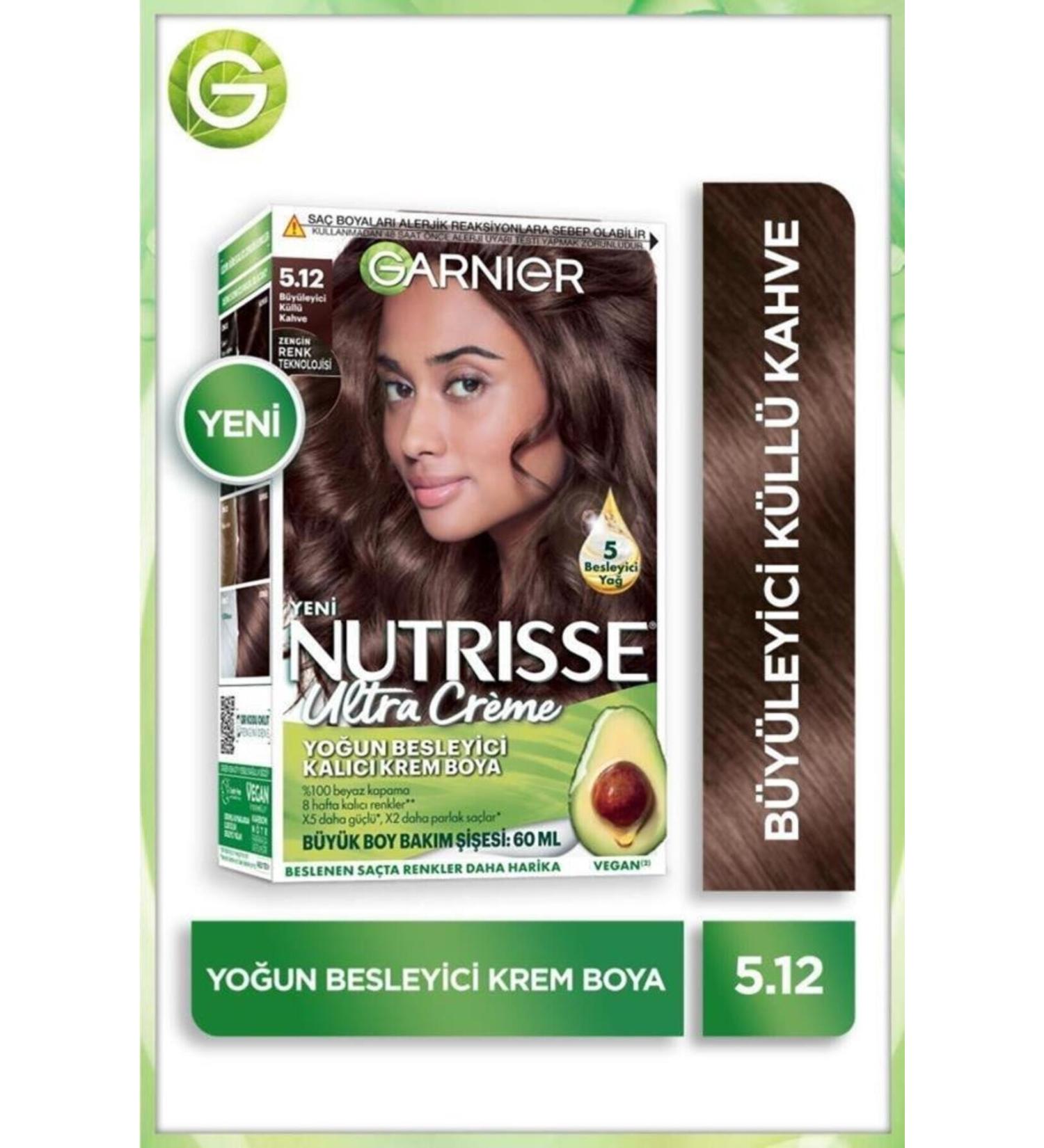 Garnier Nutrisse Ultra Cream Hair Dye 5.12 MAGICAL ASH