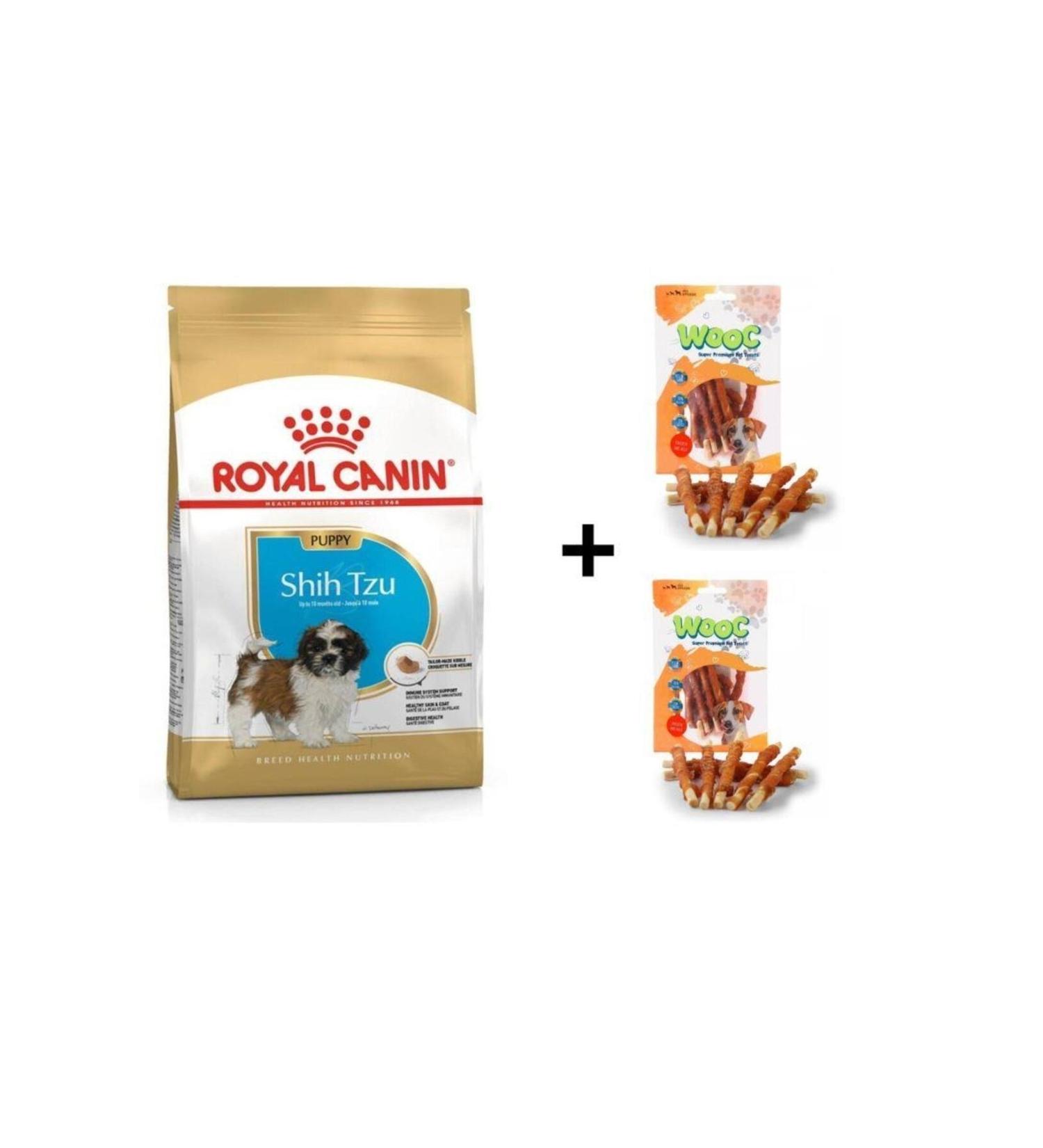 Royal Canin Shih Tzu Puppy Puppy Food 1.5 Kg + 2 Wooc Rewards 80 Gr
