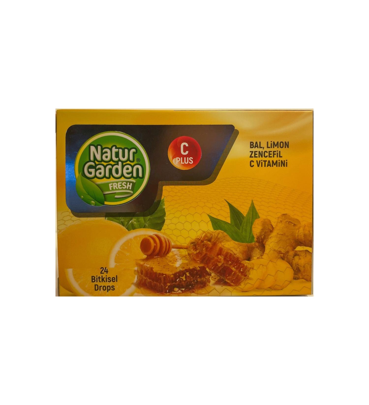 Natur Garden Honey Lemon Ginger Vitamin C 24 Herbal Drops