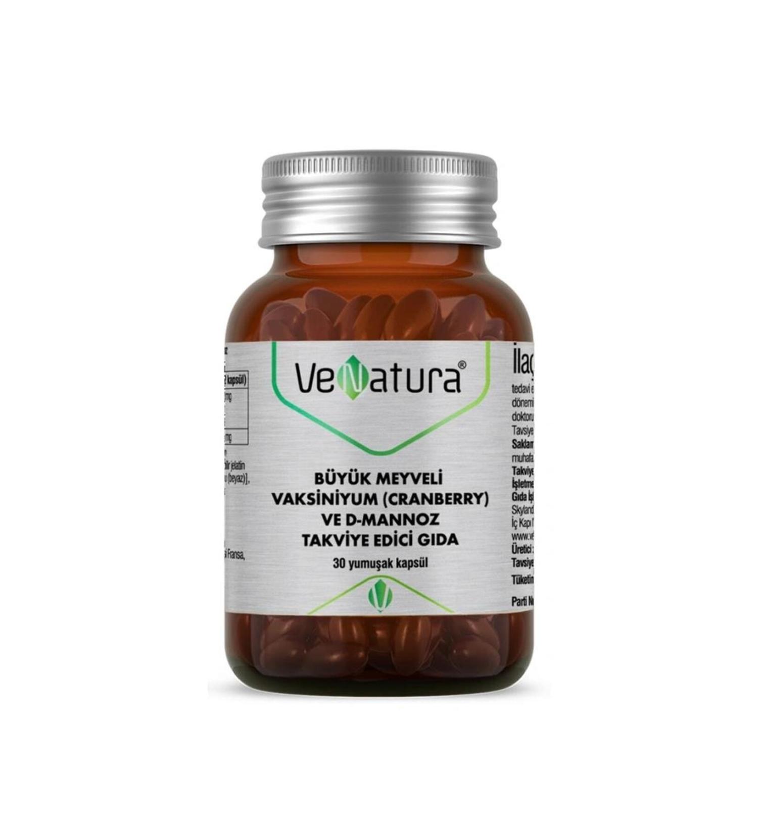 Venatura Cranberry and D Mannose Food Supplement 30 Softgels