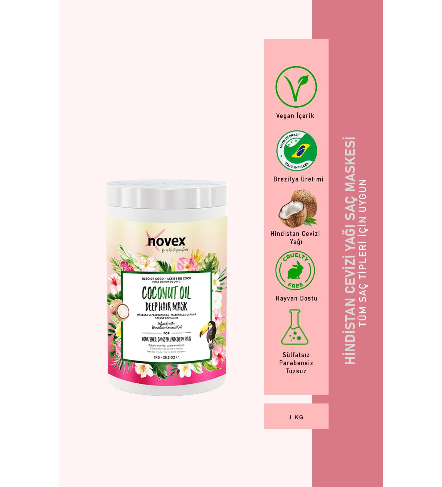 NOVEX Coconut Oil - Nourishing and Anti-Breakage Repairing Hair Mask 1 Kg