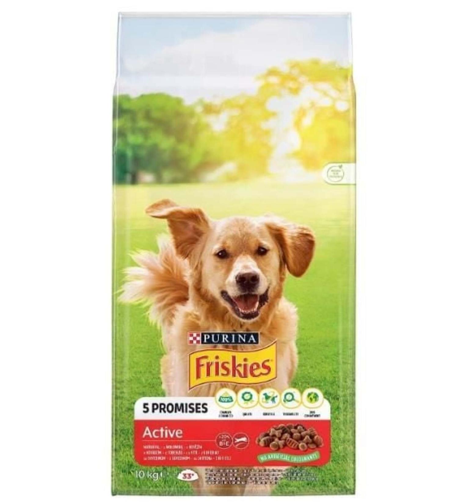 Friskies Active Steak Adult Dog Food 10 Kg
