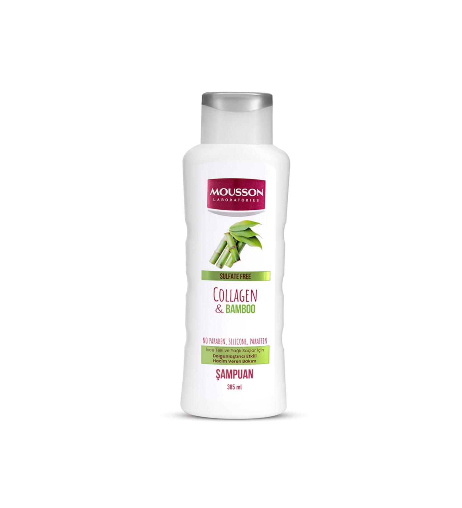 Mousson Collagen & Bamboo Thickening Volume Sulfate-Free Hair Care Shampoo 385 ml