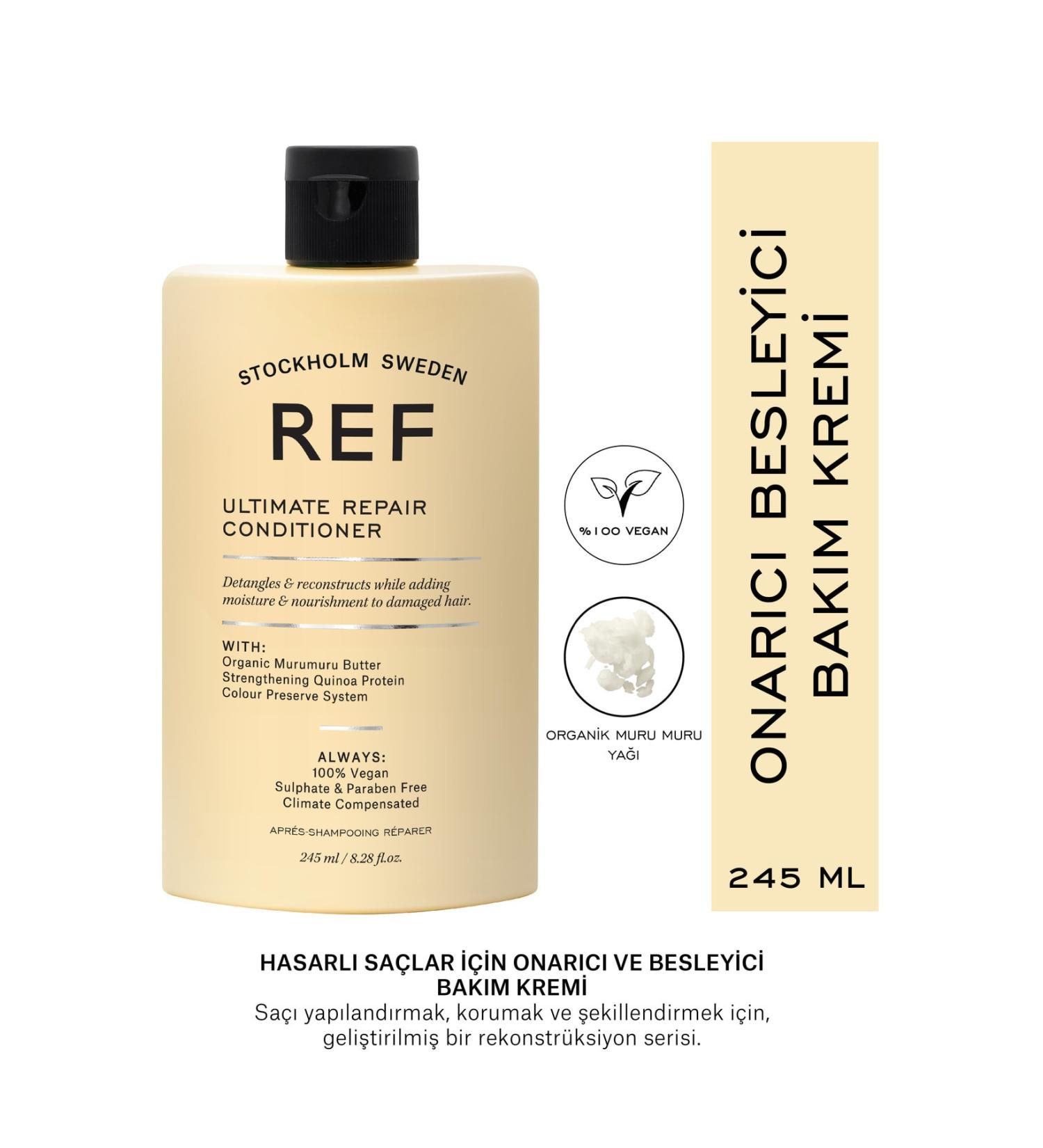 REF STOCKHOLM Ultimate Repair Conditioner 245 Ml Repairing Nourishing and Strengthening Care Cream for Damaged Hair