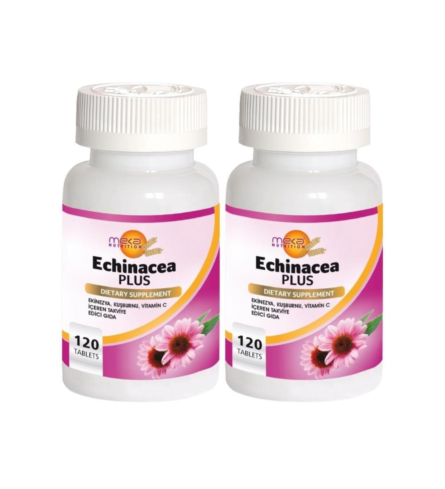 Meka Nutrition Echinacea Plus 2x120 Tablets Echinacea Rosehip Vitamin C