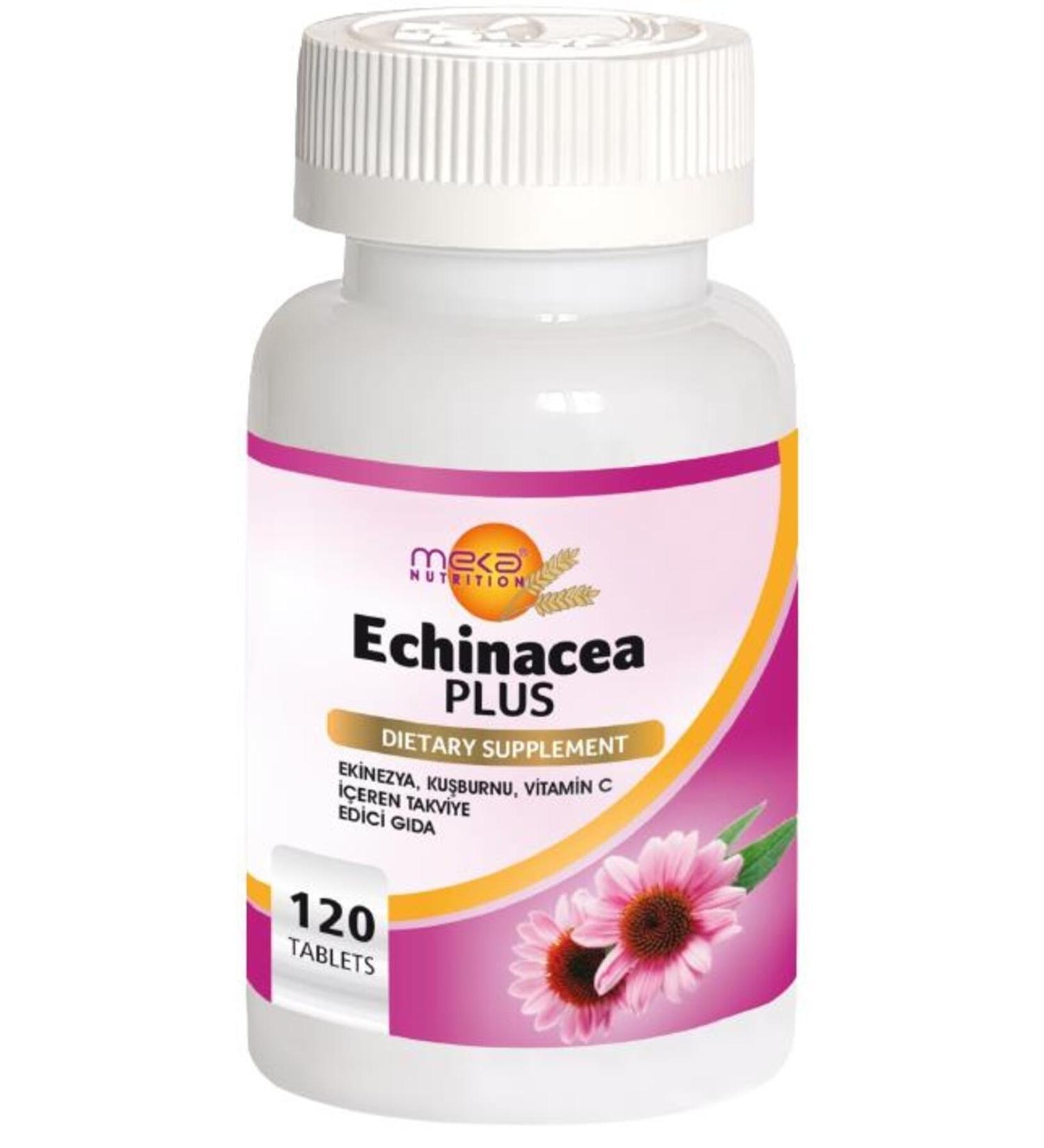 Meka Nutrition Echinacea Plus 120 Tablets Echinacea Rosehip Vitamin C