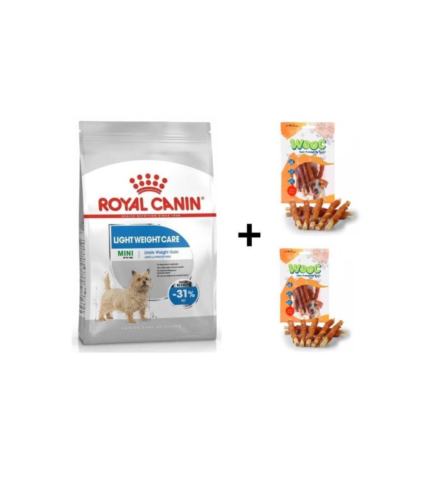 Royal Canin Light Weight Care Dog Food 3 Kg + 2 Wooc Rewards 80 gr