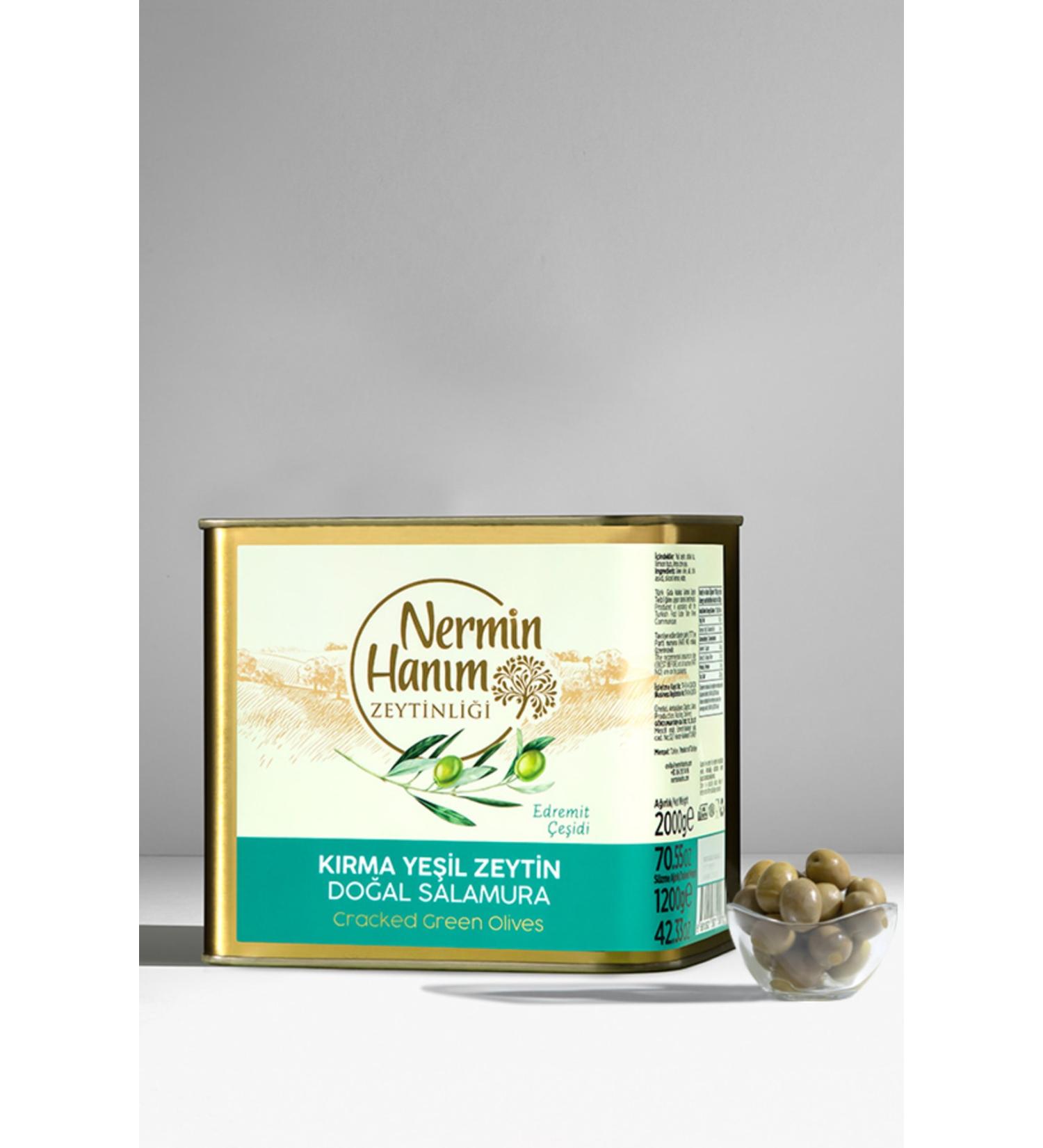 Nermin Han m Olive Grove Edremit Green Cracked Olives (1.2 kg)