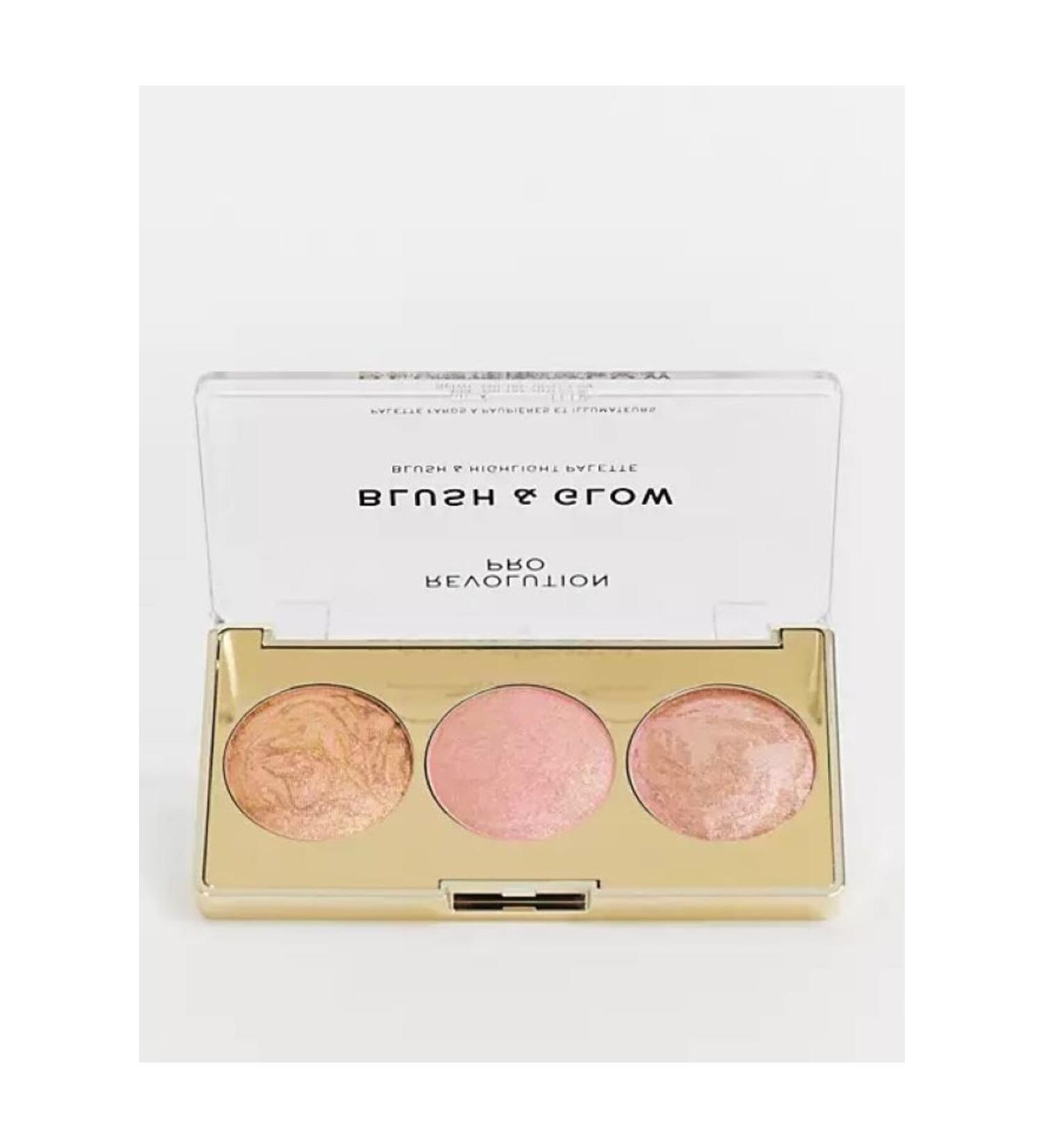 Revolution Pro Brand: Revolution Pro -Blush and Highlighter Palette (Peach Glow) -8.4 GR - Buy Online on GoSupps.com
