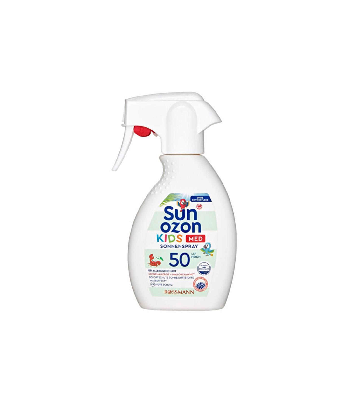 SunOzon MED Children Sunscreen Spray 50SPF - Sensitive Skin - 250 ml