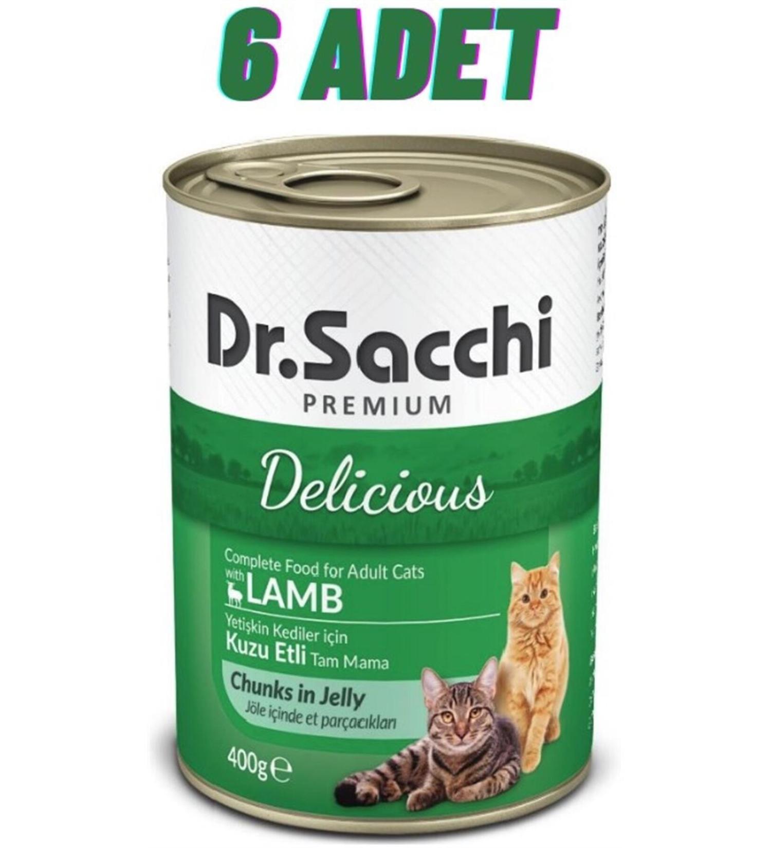 Dr. Sacchi Dr. Sacchi Lamb Cat Canned Food 6x400 Gr