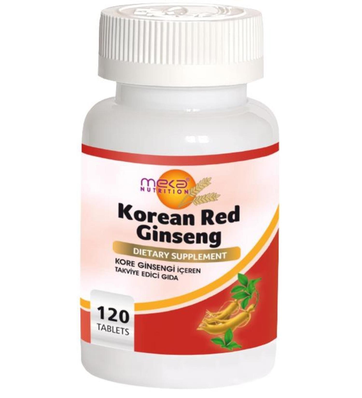 Meka Nutrition Korean Red Ginseng 120 Tablets Red Korean Ginseng