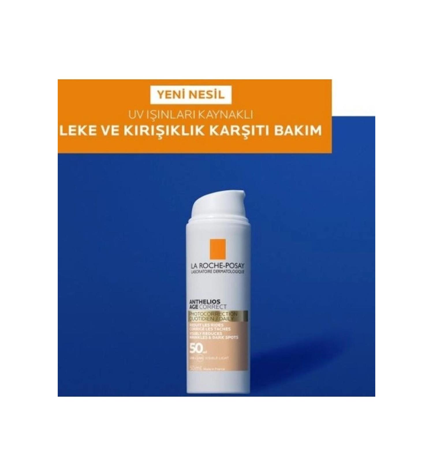 La Roche Posay Velvet Finish Hypoallergenic Sunscreen: Anthelios Age Correct (SPF50 - 50 ml) - Buy Online on GoSupps.com
