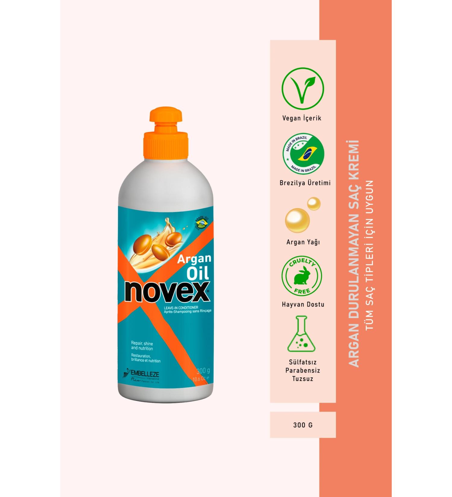 NOVEX Argan Oil - Leave-in Conditioner for Damaged and Processed Hair 300g - Buy Online on GoSupps.com