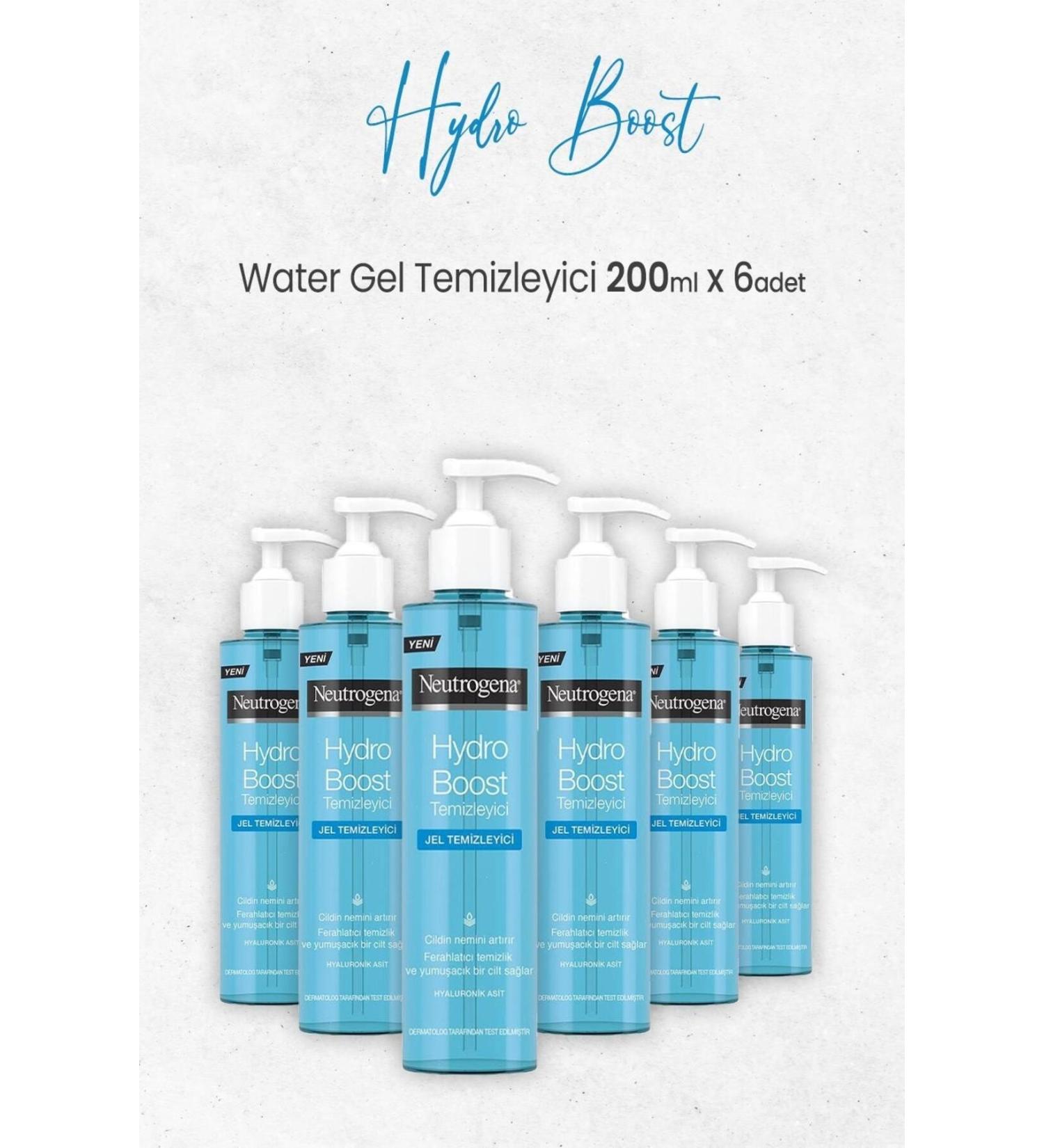 Neutrogena Hydro Boost Water Gel Cleanser 200 ml x 6 pcs