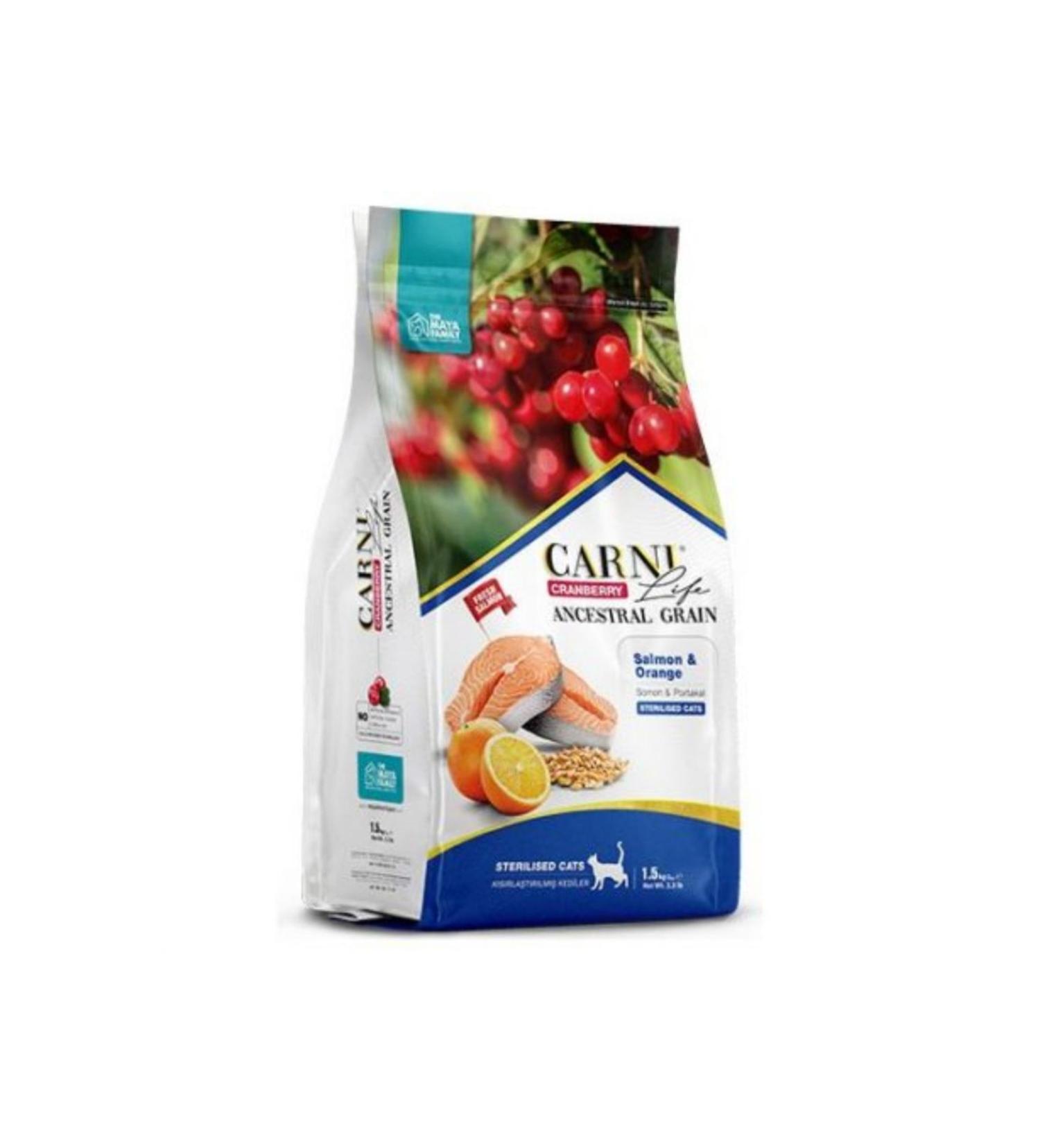 CARNI LIFE Carni Life Cranberry Fish and Orange Kitten Cat Food 1.5 Kg