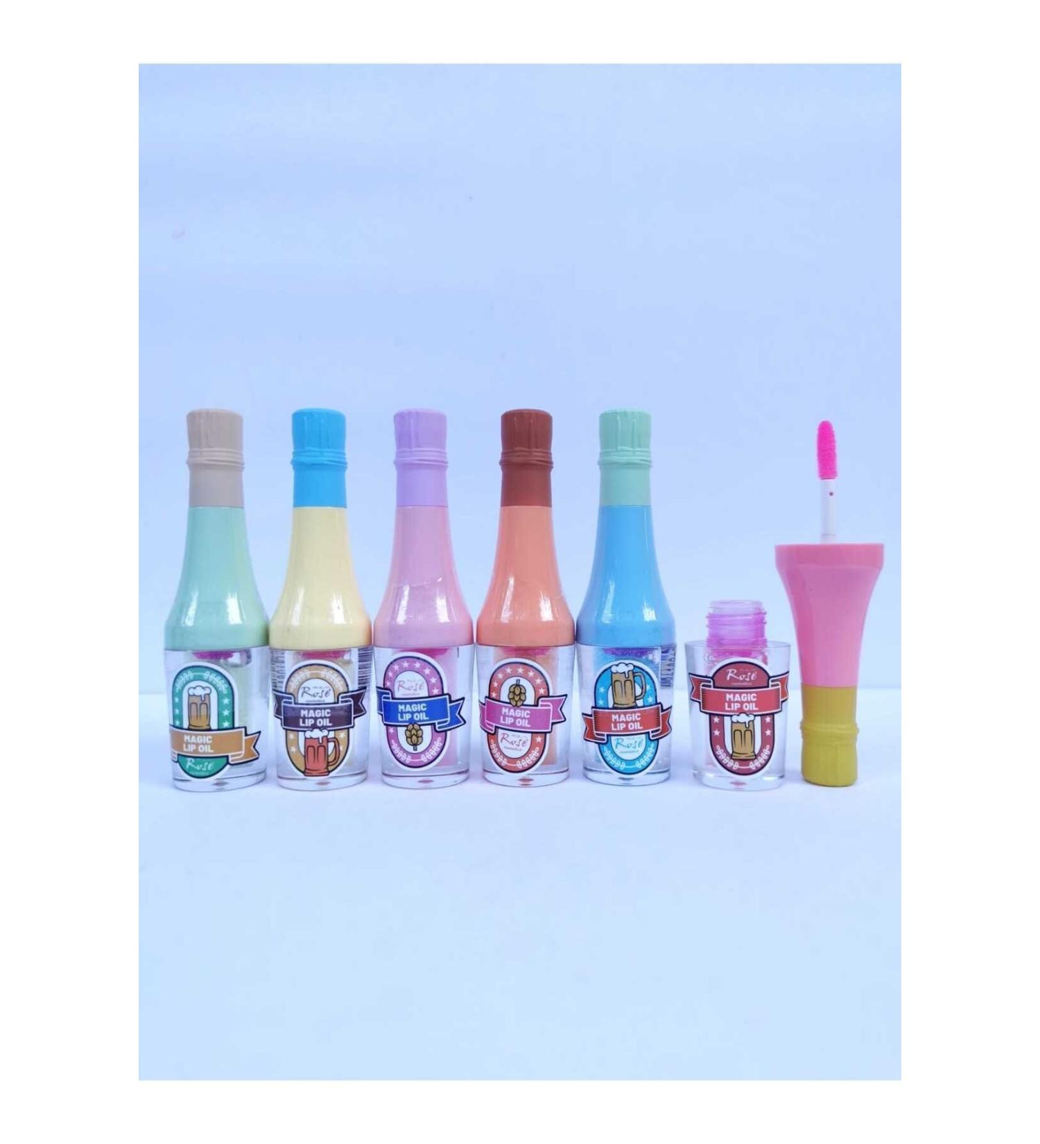 AILY COSMETICS Rose Magic Champagne Model 6-Piece Lip Gloss