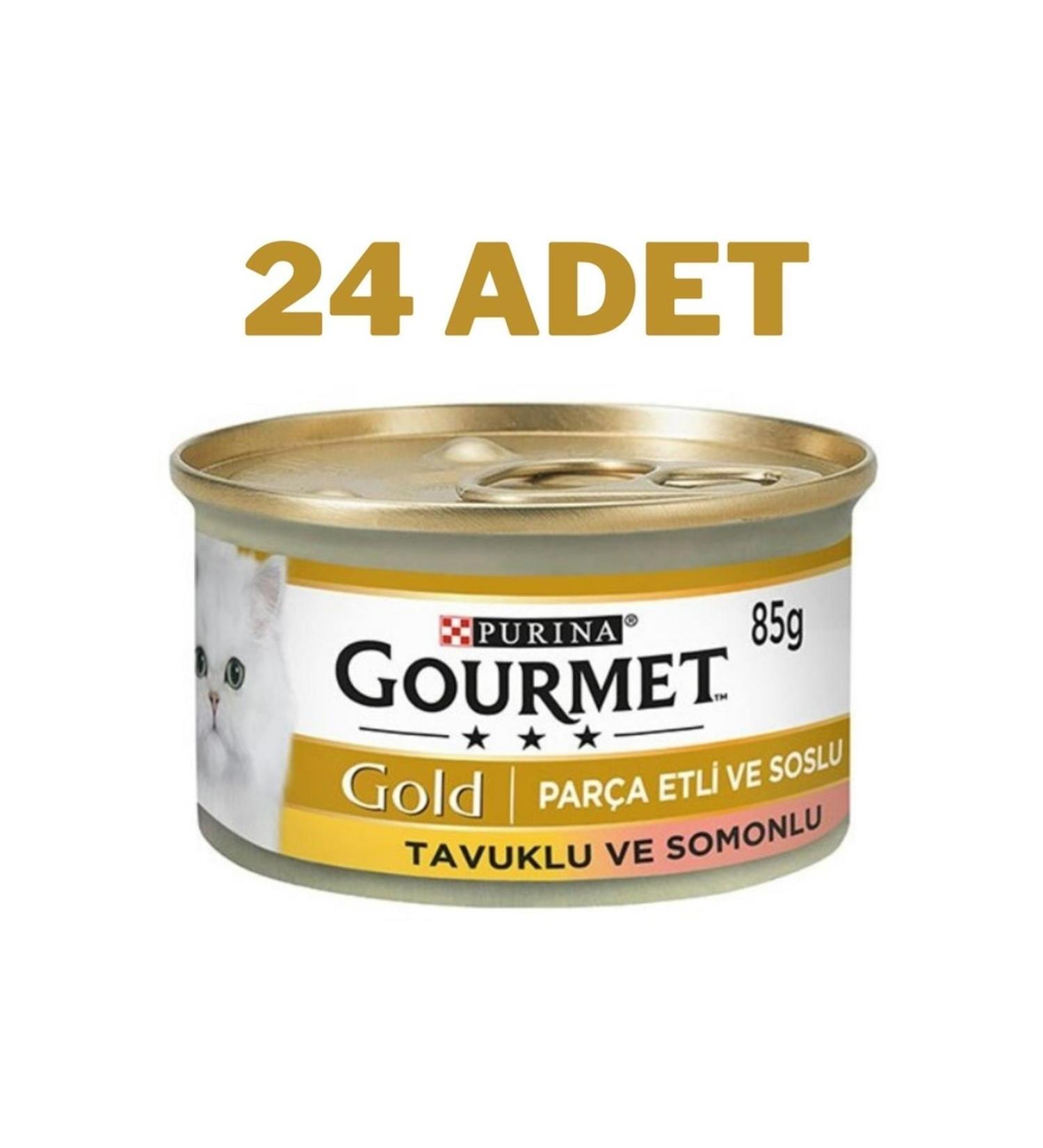 Gourmet Salmon Chicken Pieces Cat Canned Food 24x85 Gr - FarmaPets