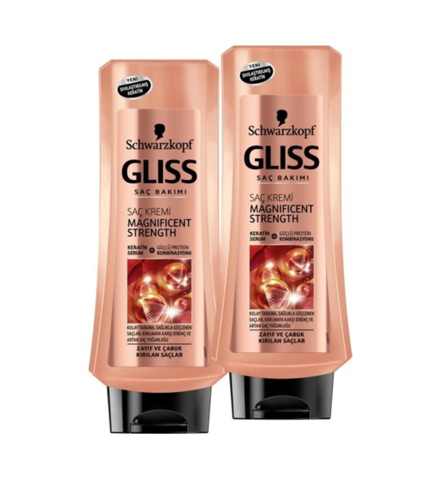 Gliss 360 ml Magnificent Strength Hair Conditioner * 2 Pieces