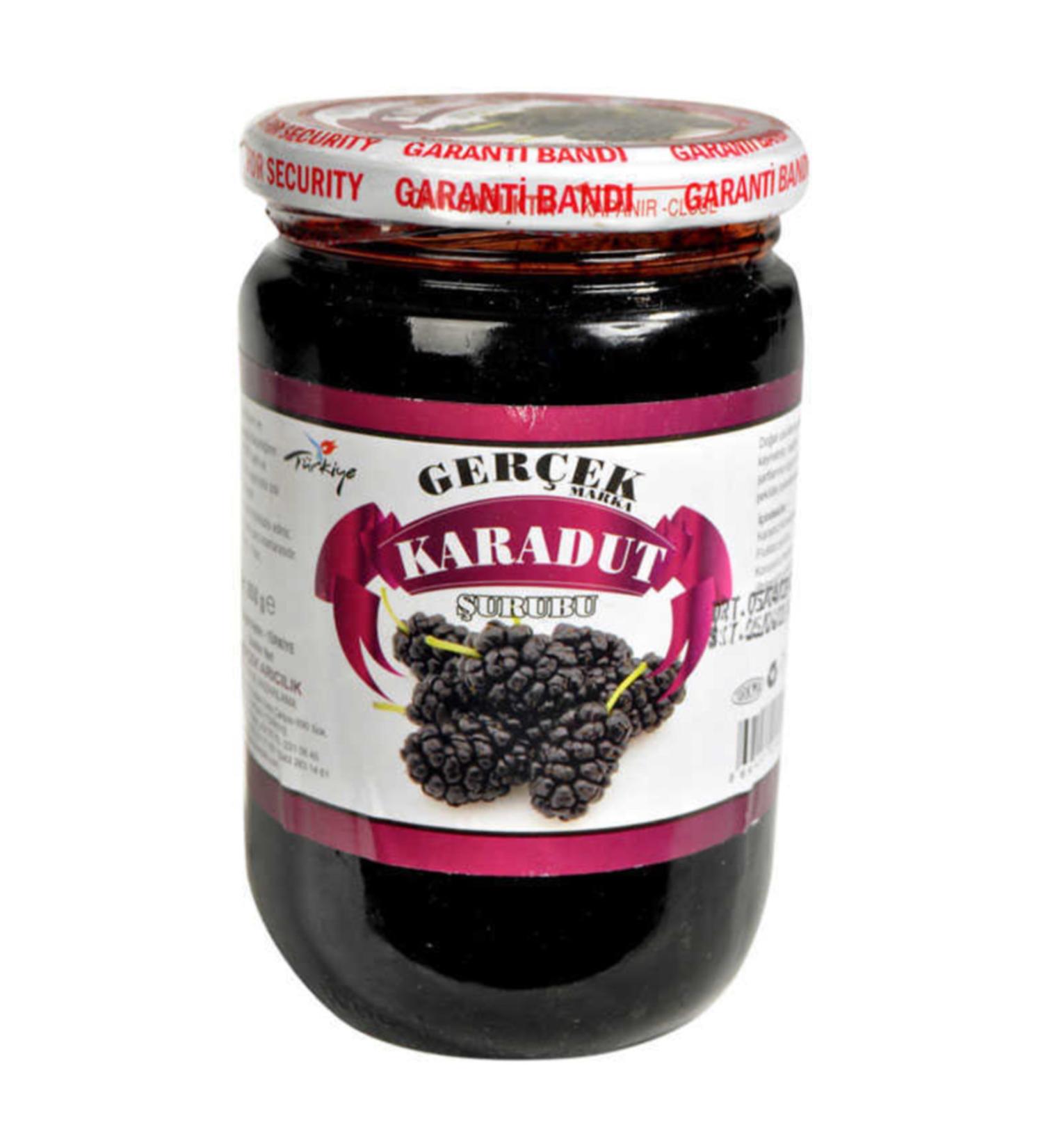 Black Mulberry Syrup Glass Jar 850 Gr