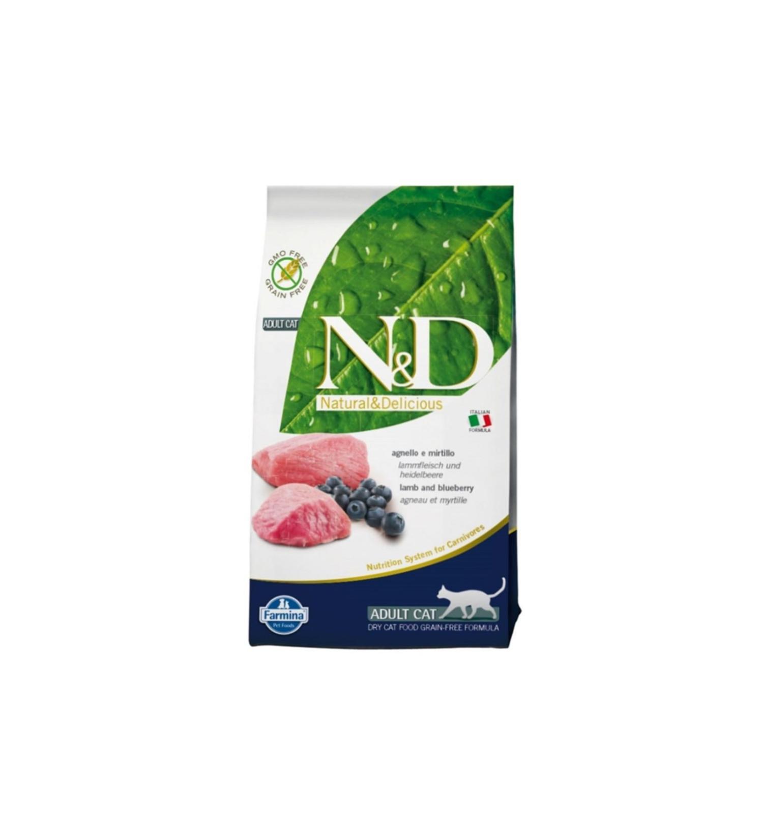 N & D Grain Free Adult Lamb & Blueberry 1.5 Kg Cat Food (original)
