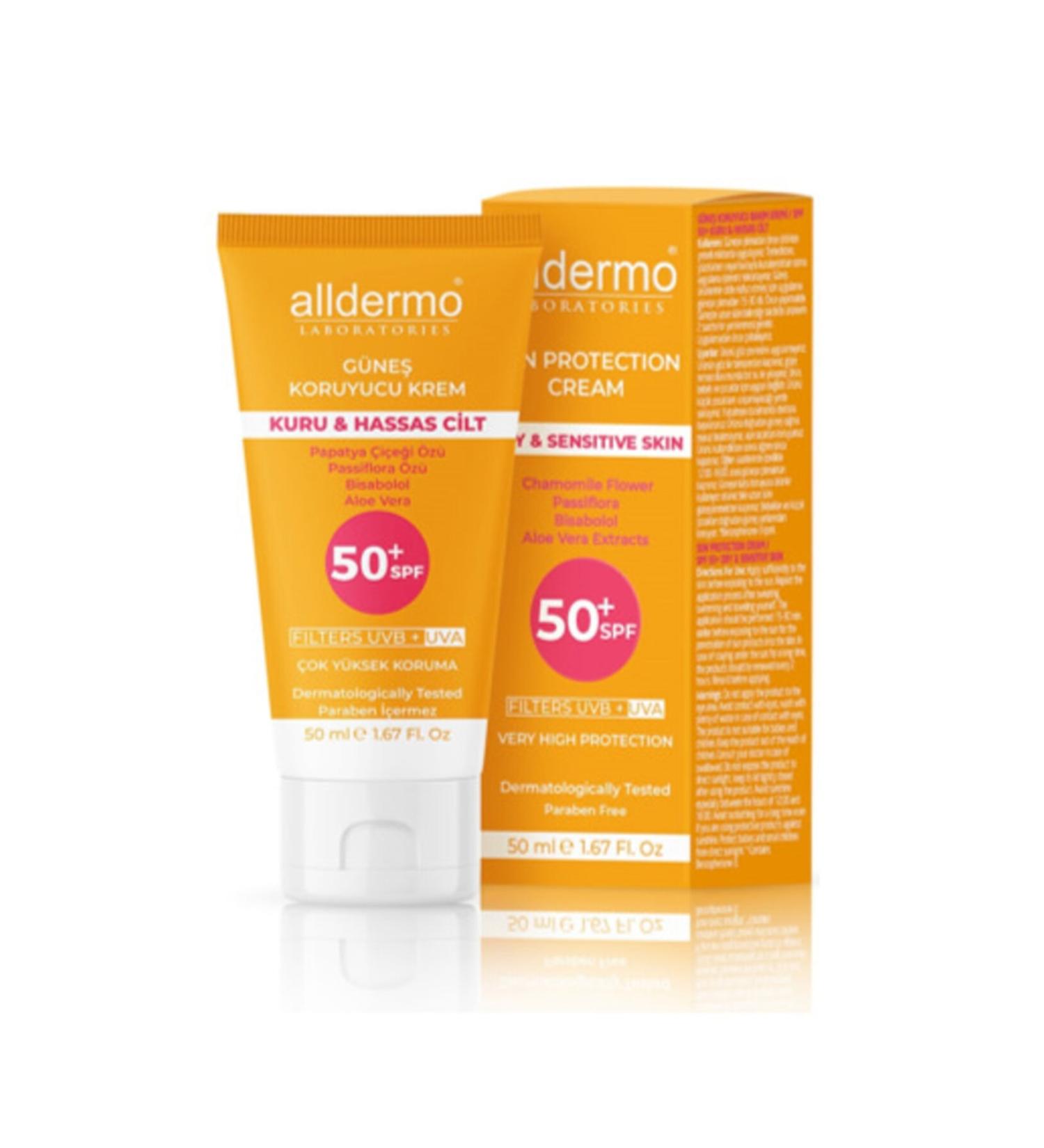 Alldermo Dry Sensitive Skin Sunscreen Cream Spf 50+ 50 ml