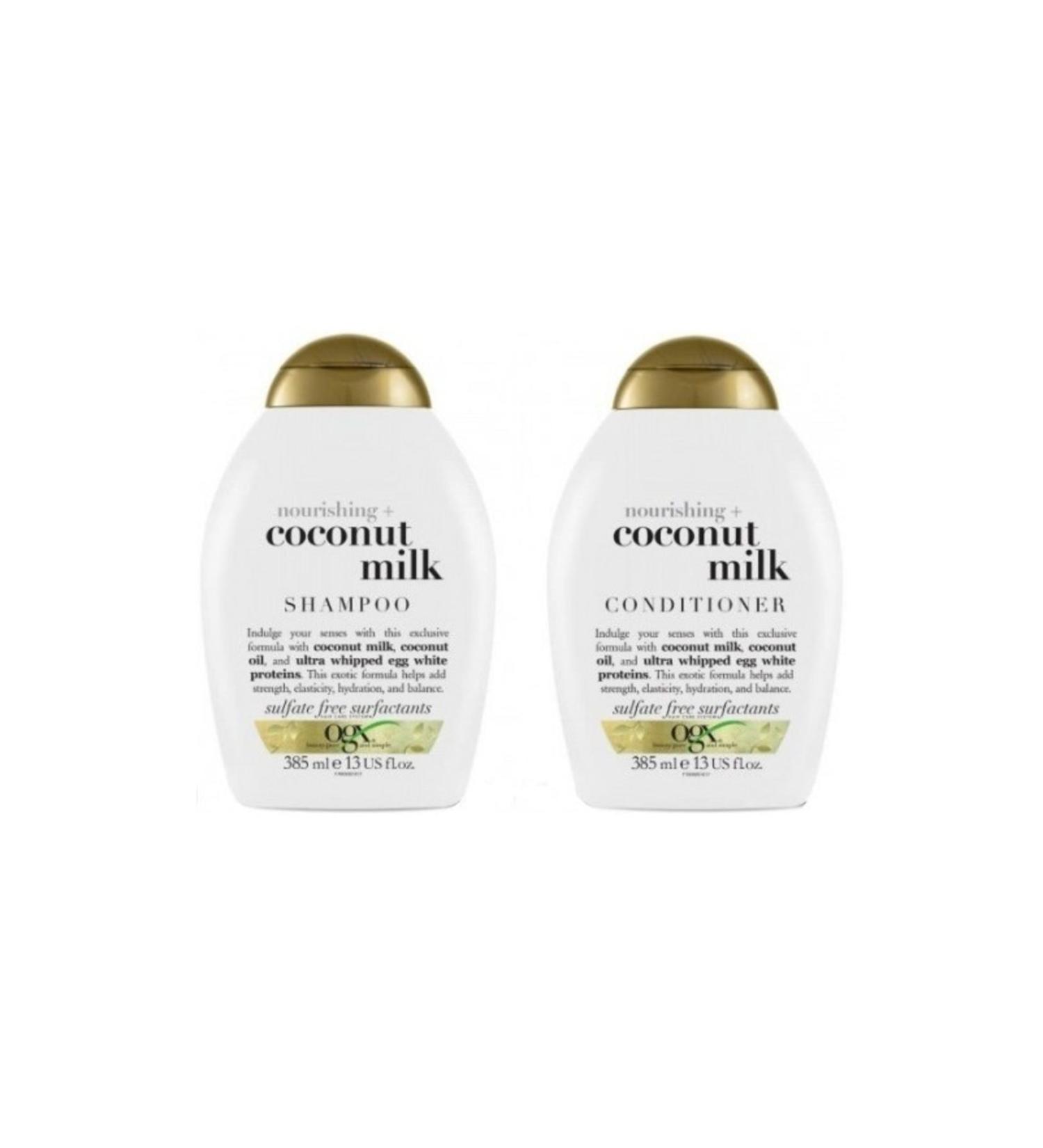 OGX Nourishing Coconut Milk Shampoo 385 ml + Conditioner 385 ml