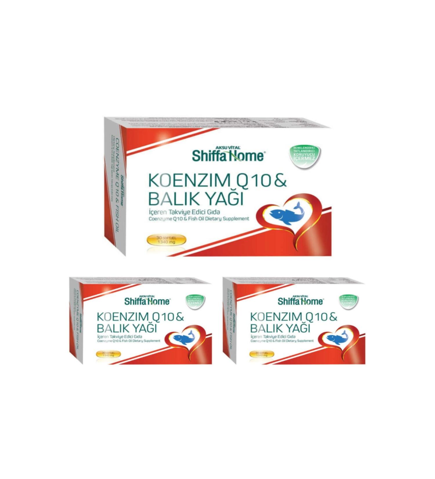 Shiffa Home Coenzyme Q10 & Fish Oil x 3