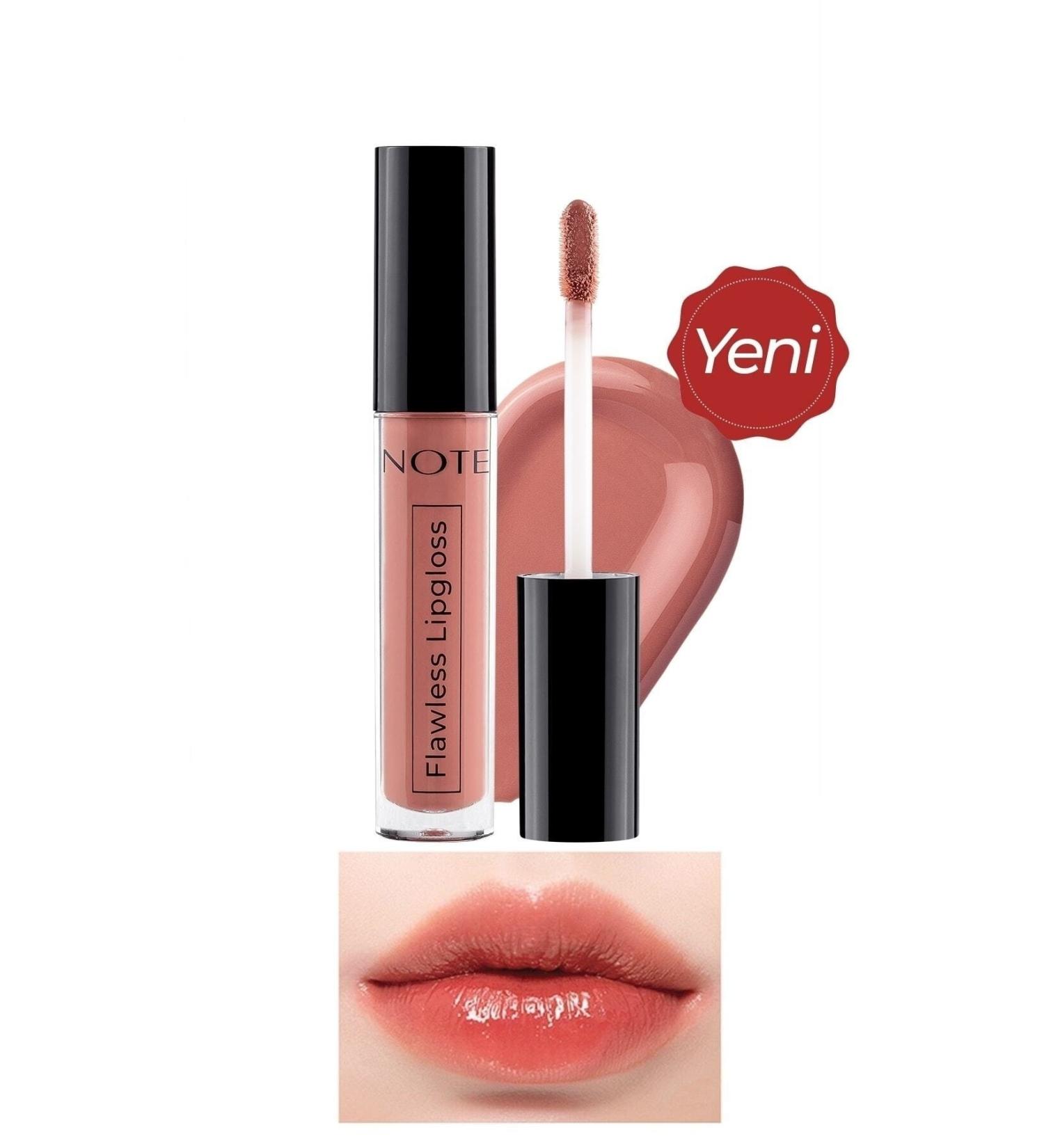 Note Cosmetics Flawless Lipgloss Moisturizing Lip Gloss 02 Delicate Pink gloss0018