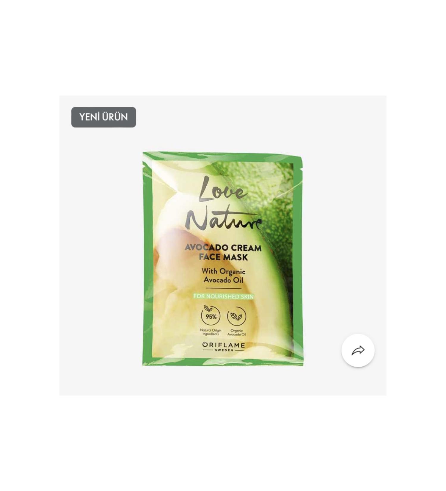 Oriflame Love Nature Creamy Face Mask with Organic Avocado Oil - Buy Online on GoSupps.com