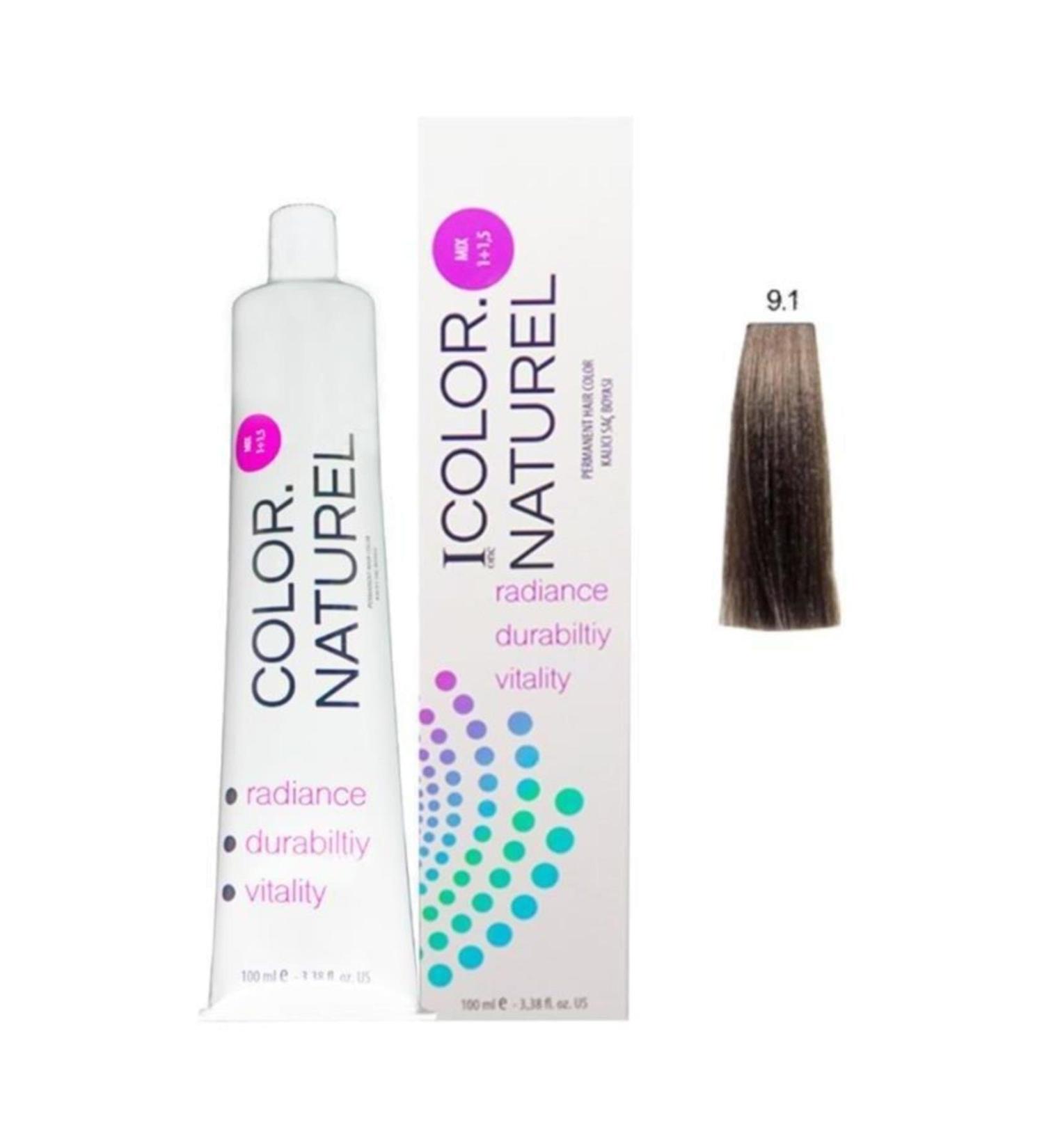 Color Naturel 9.1 Permanent Hair Dye 100 ml 9.1 Ash Blonde