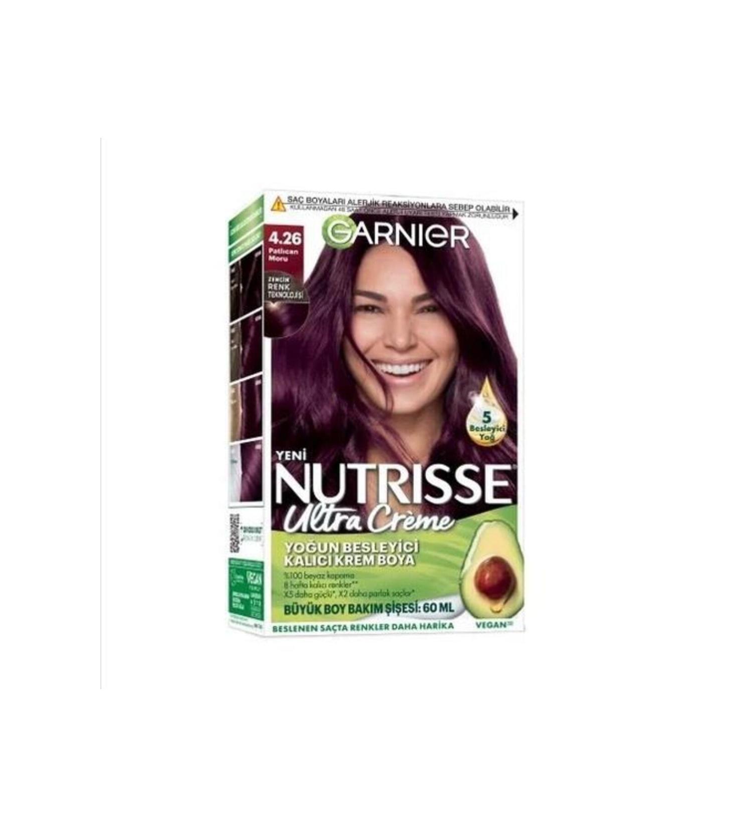 Garnier Nutrisse Ultra Creme Hair Dye 4.26 Aubergine Purple
