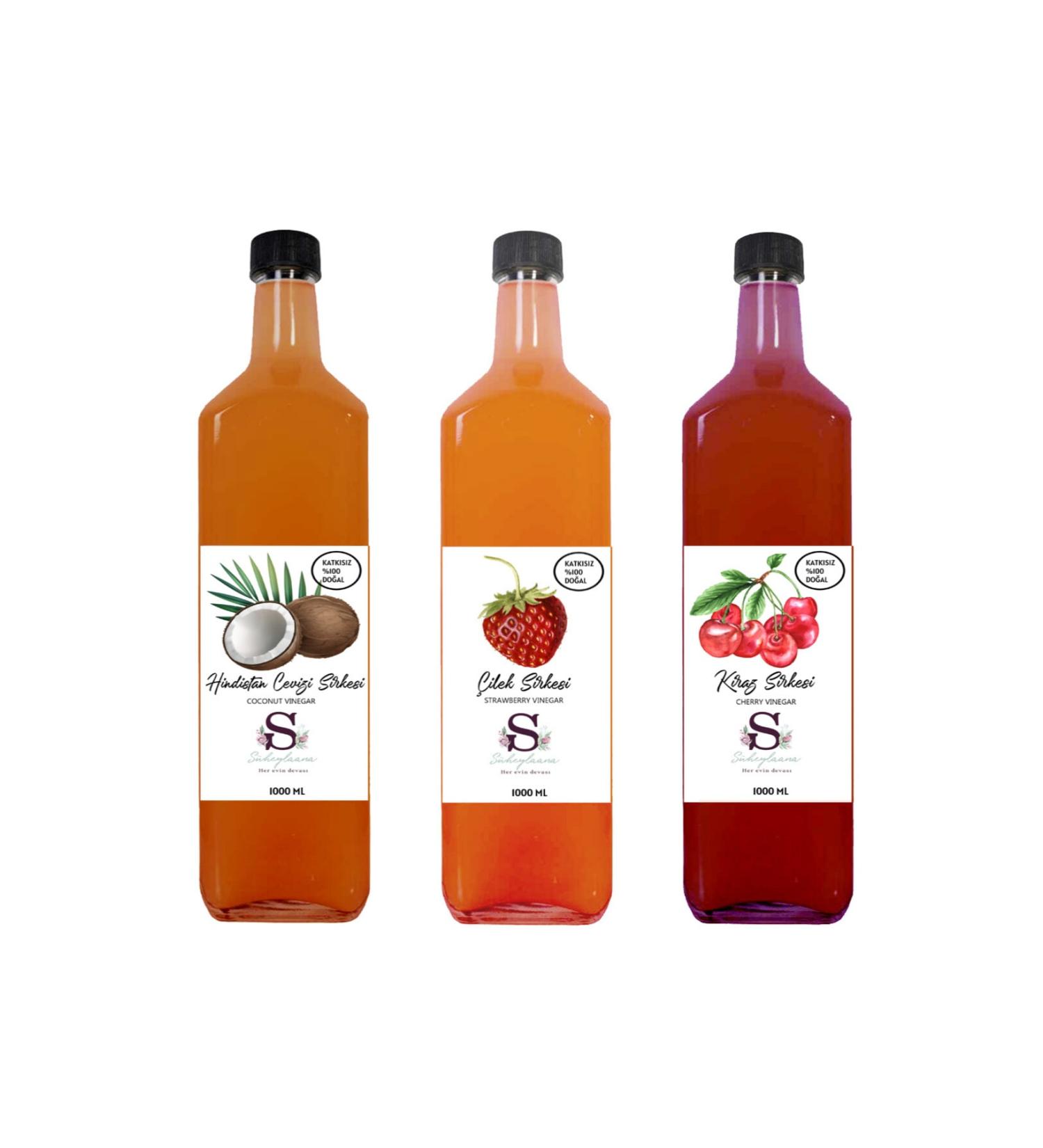Suheylaana Natural Coconut Strawberry and Cherry Vinegar 1000 Ml