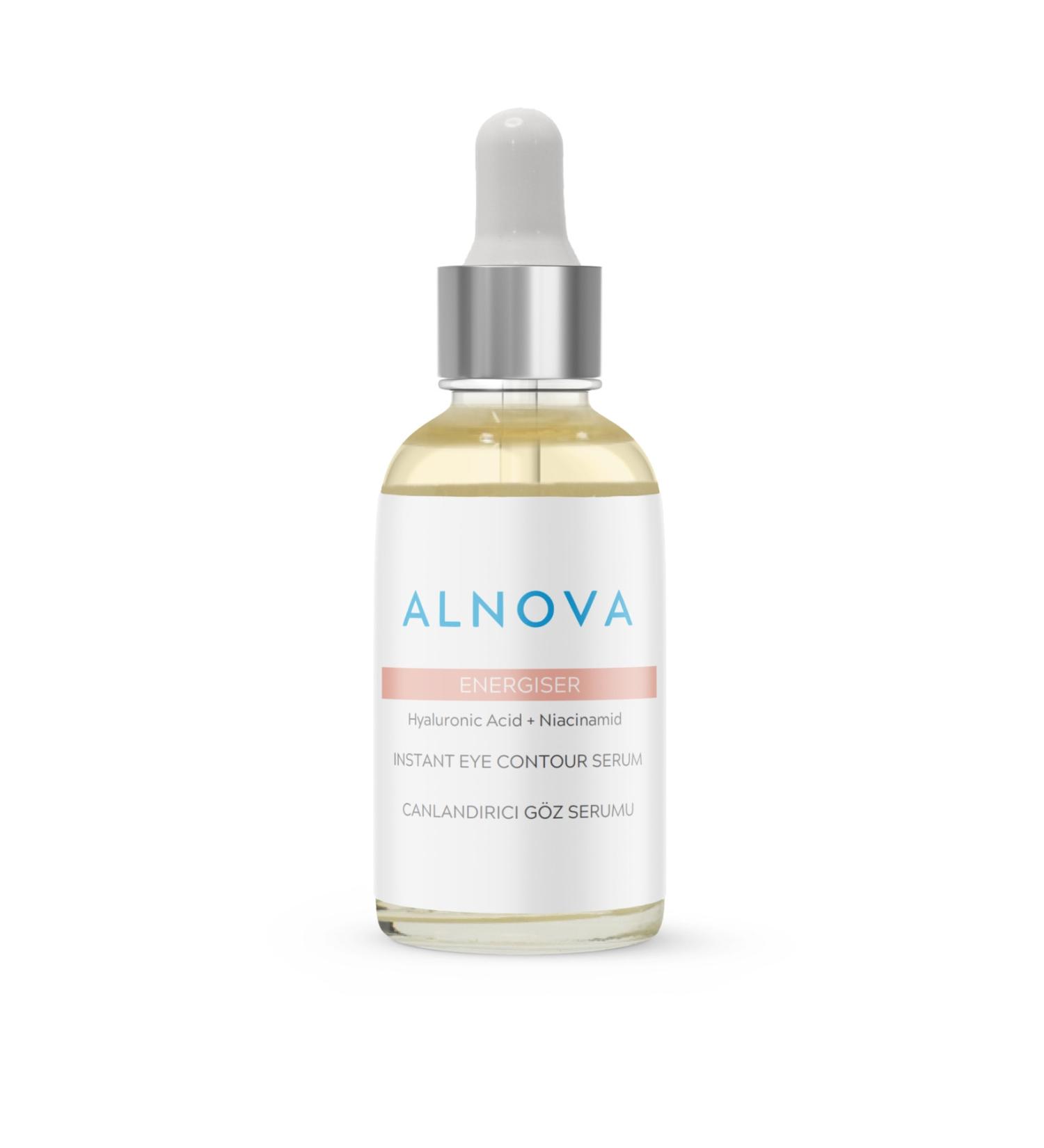 ALNOVA Under Eye Puffiness and Under Eye Brightening Serum - Eye Contour 15 ml - Vegan & Clean Content