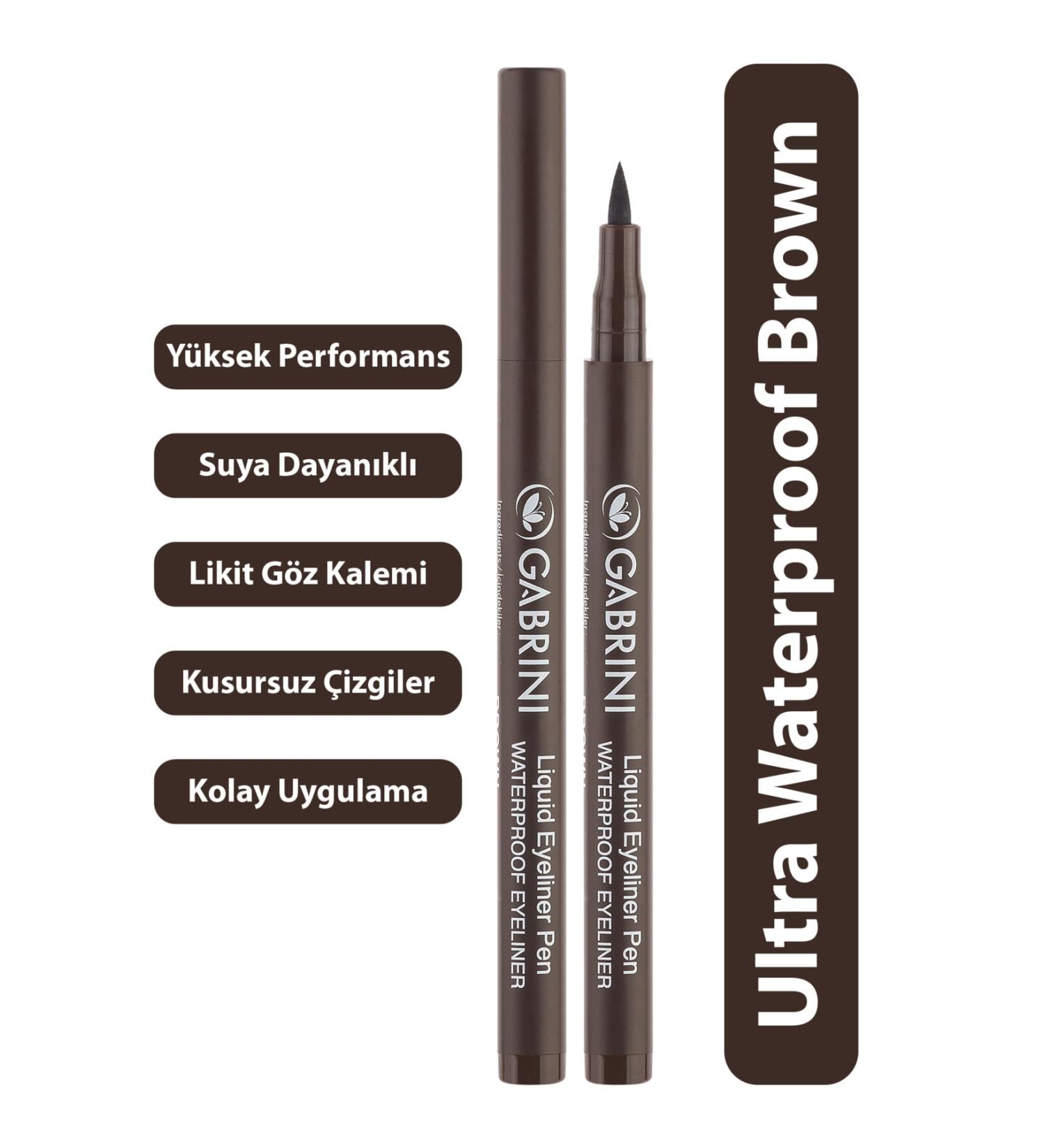 Gabrini Liquid Brown Eyeliner Liquid Eyeliner Pen - Buy Online on GoSupps.com