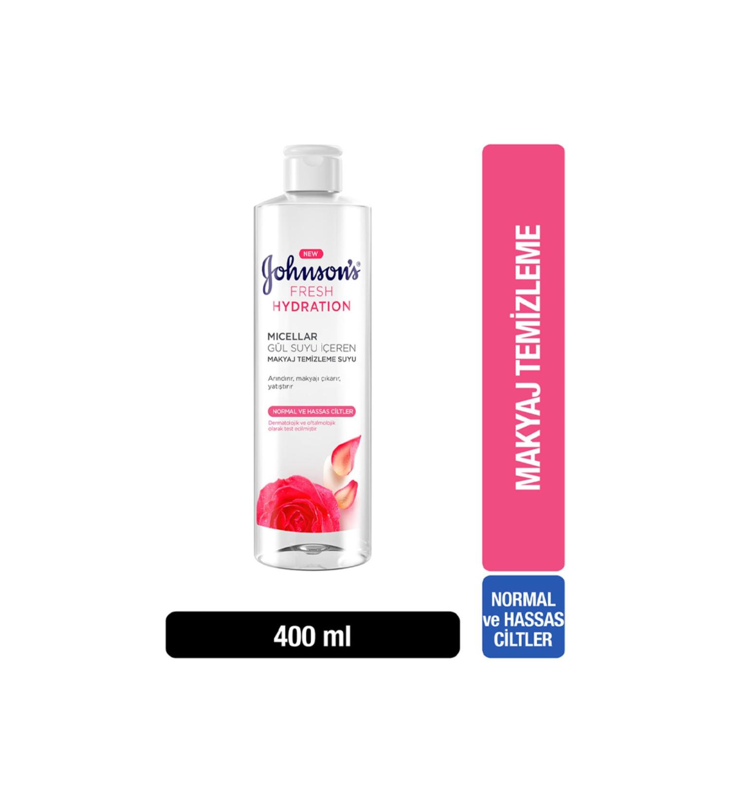 Johnson's Micellar Make-Up Remover Water with Rose Water 400 ml.