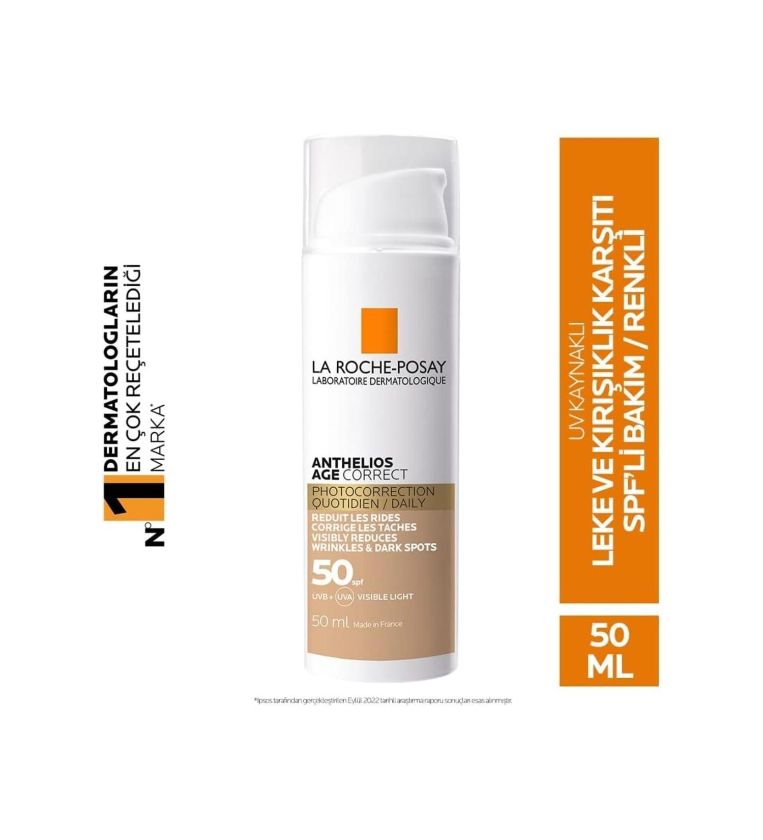 La Roche Posay Anthelios Age Correct SPF 50 Cream 50 ml - Colored - Buy Online on GoSupps.com
