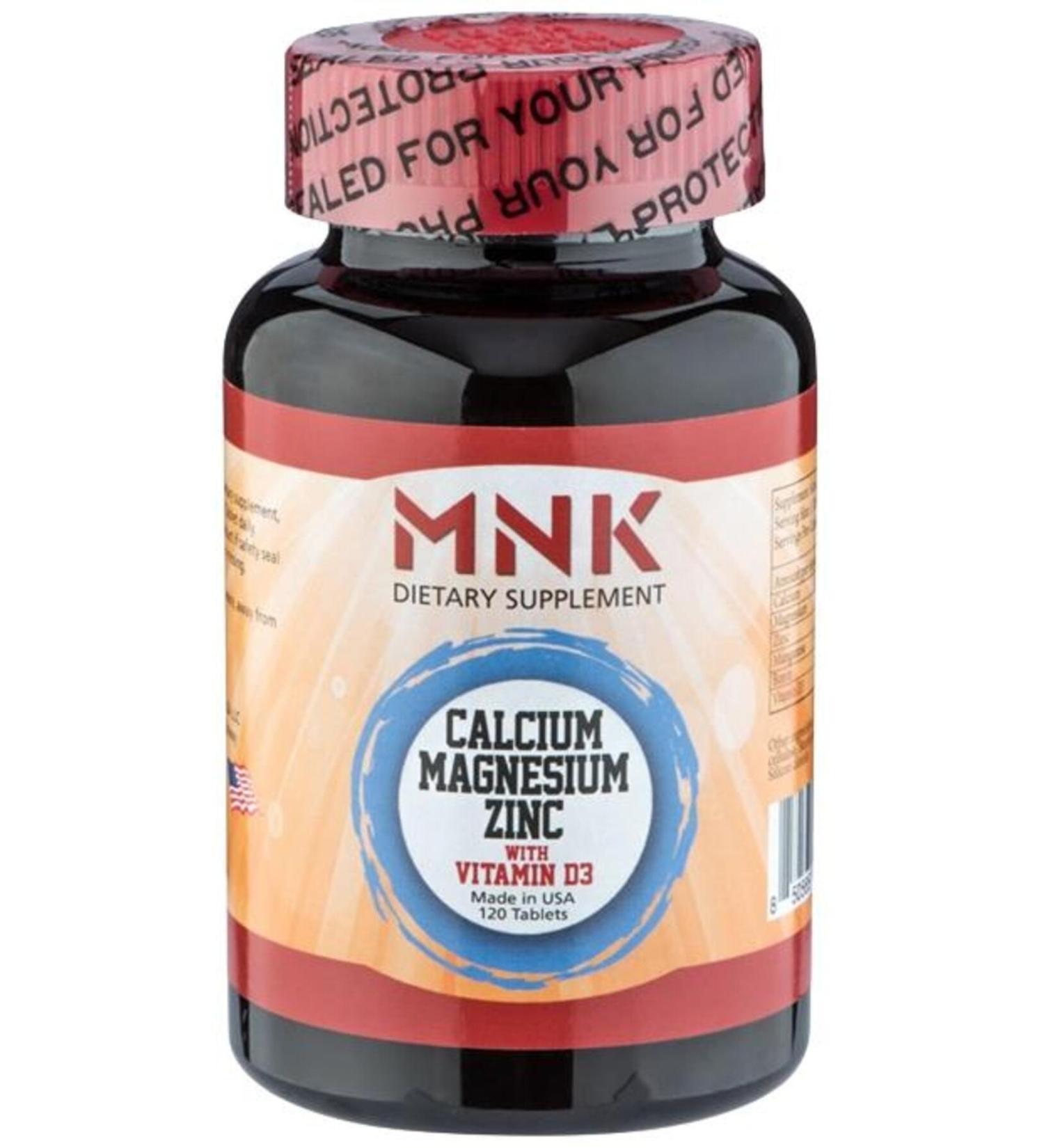Mnk Calcium Magnesium Zinc Vitamin D3 120 Tablets Calcium Magnesium Zinc Vitamin D3