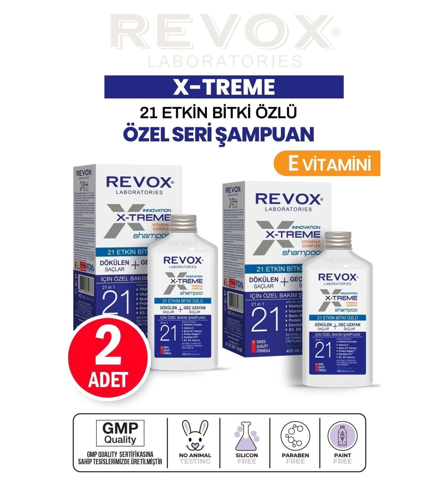 Revox X-treme Special Care Shampoo with Vitamin E for Hair Falling and Slow Growing Hair Set of 2 - Buy Online on GoSupps.com