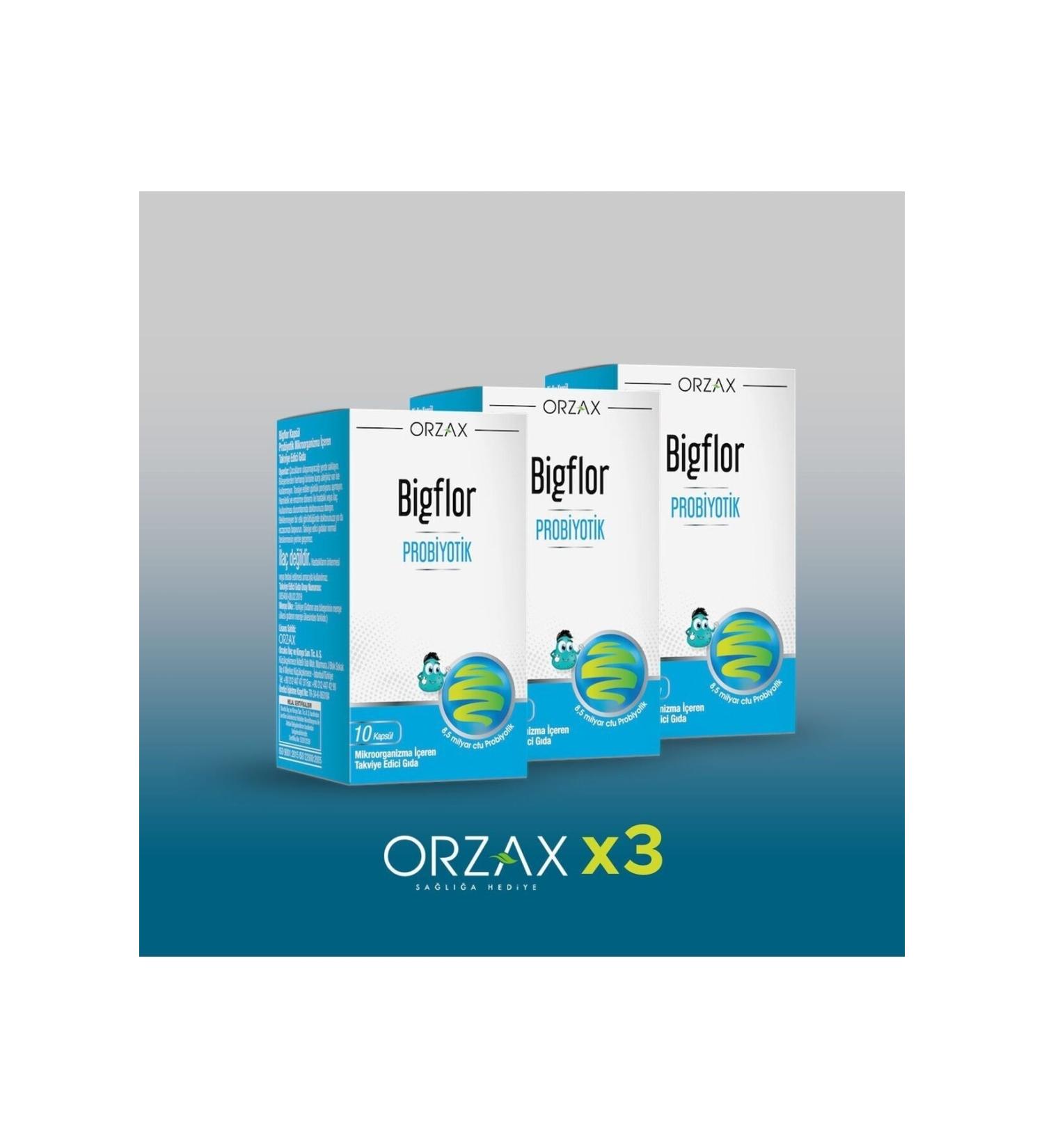Orzax Ocean Bigflor Probiotic 10 Capsules x 3 Packs