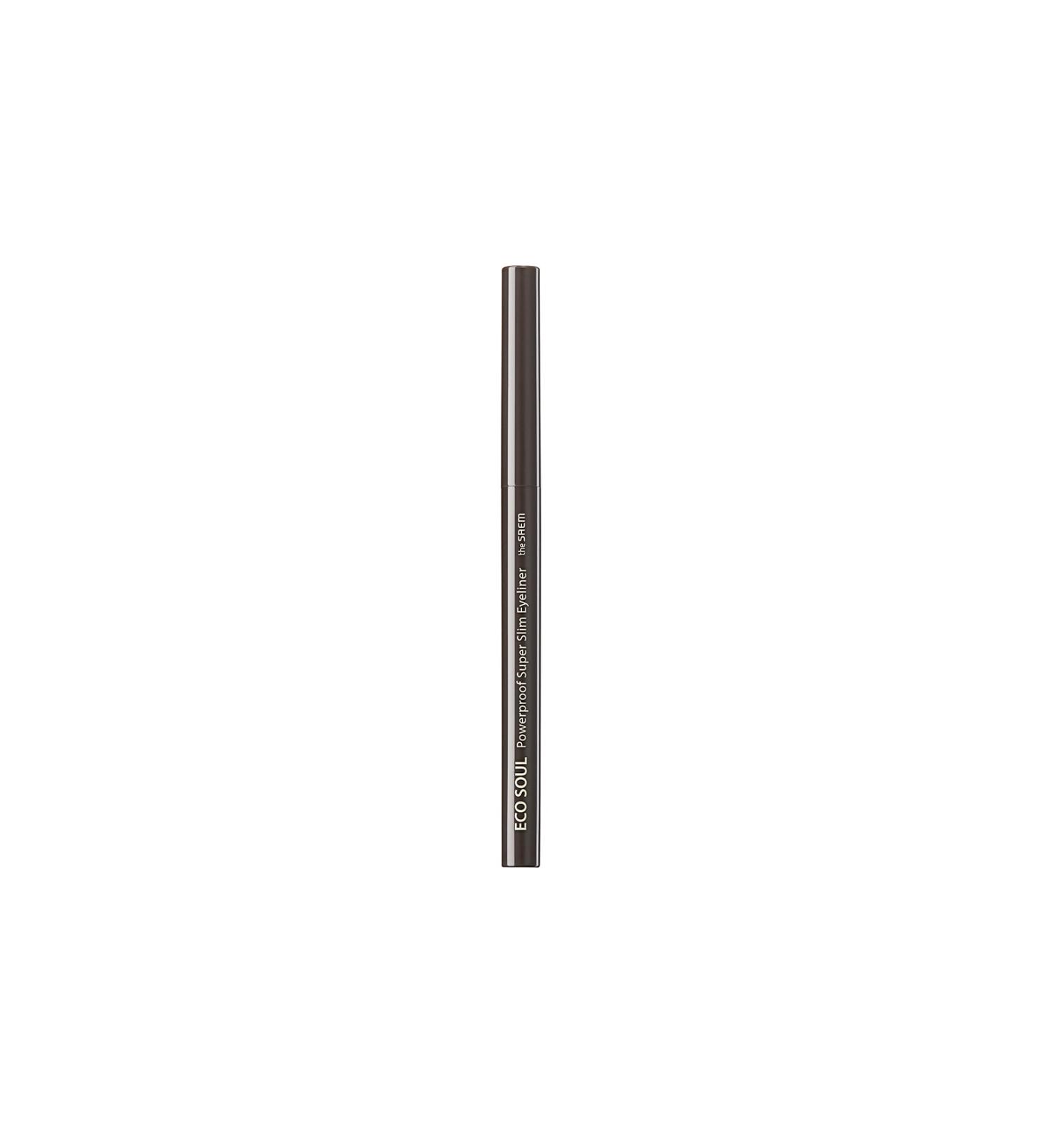 The Saem Long-Lasting Super Slim Eyeliner - Eco Soul Powerproof Super Slim Eyeliner - Ash Black - Buy Online on GoSupps.com